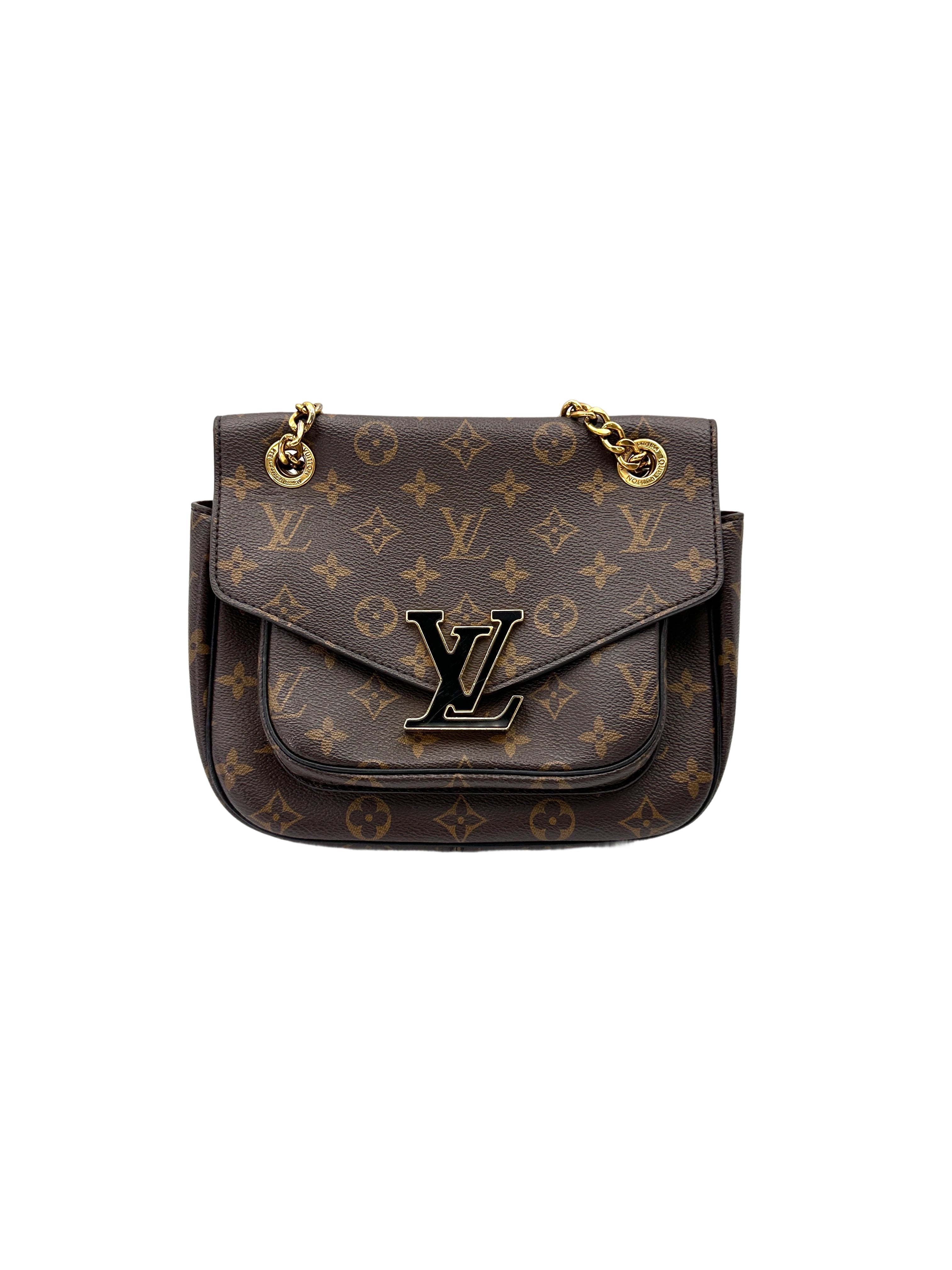 Louis Vuitton Passy Monogram Canvas Chain Shoulder Bag LV2909