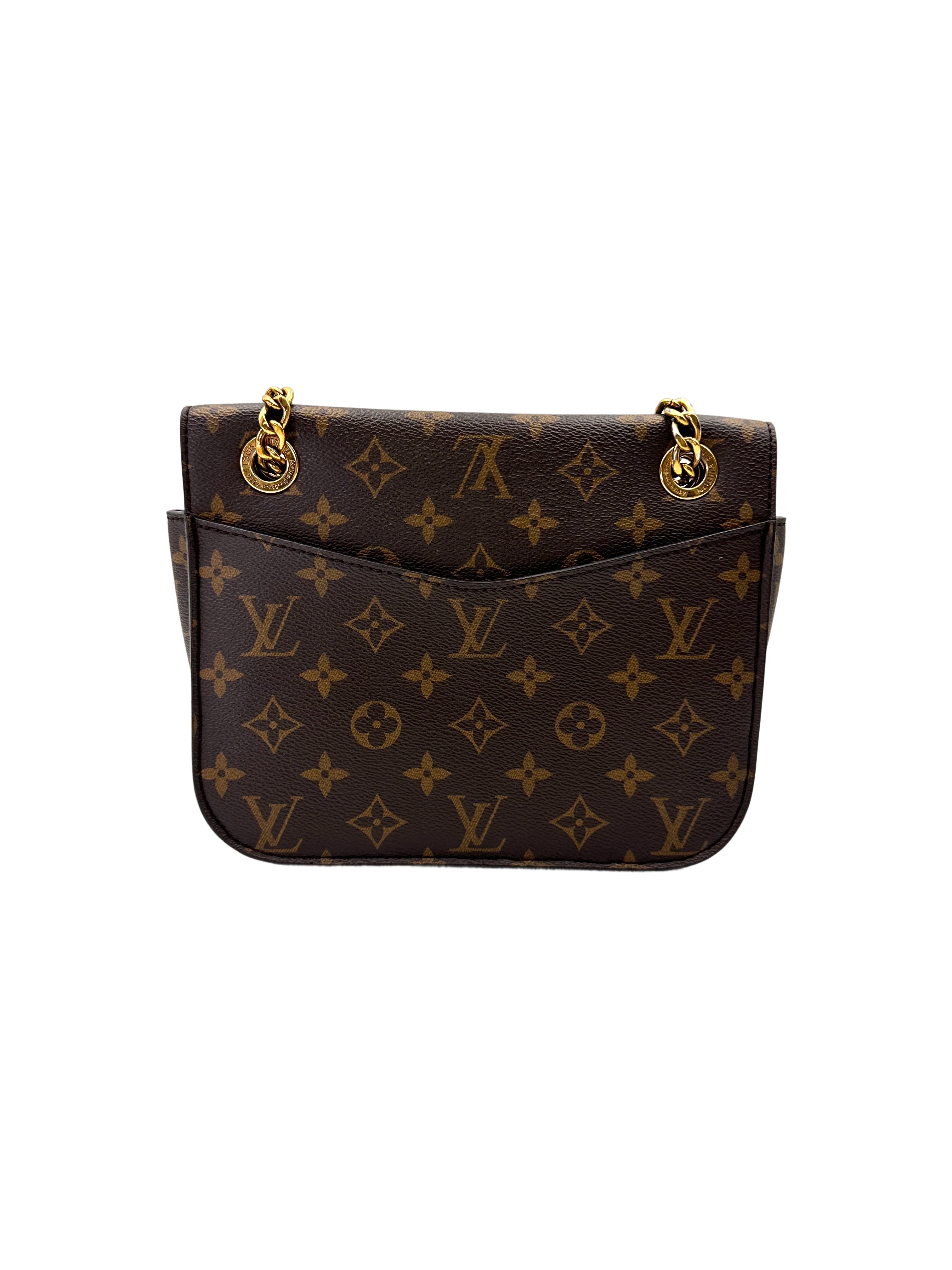 Louis Vuitton Passy Monogram Canvas Chain Shoulder Bag LV2909