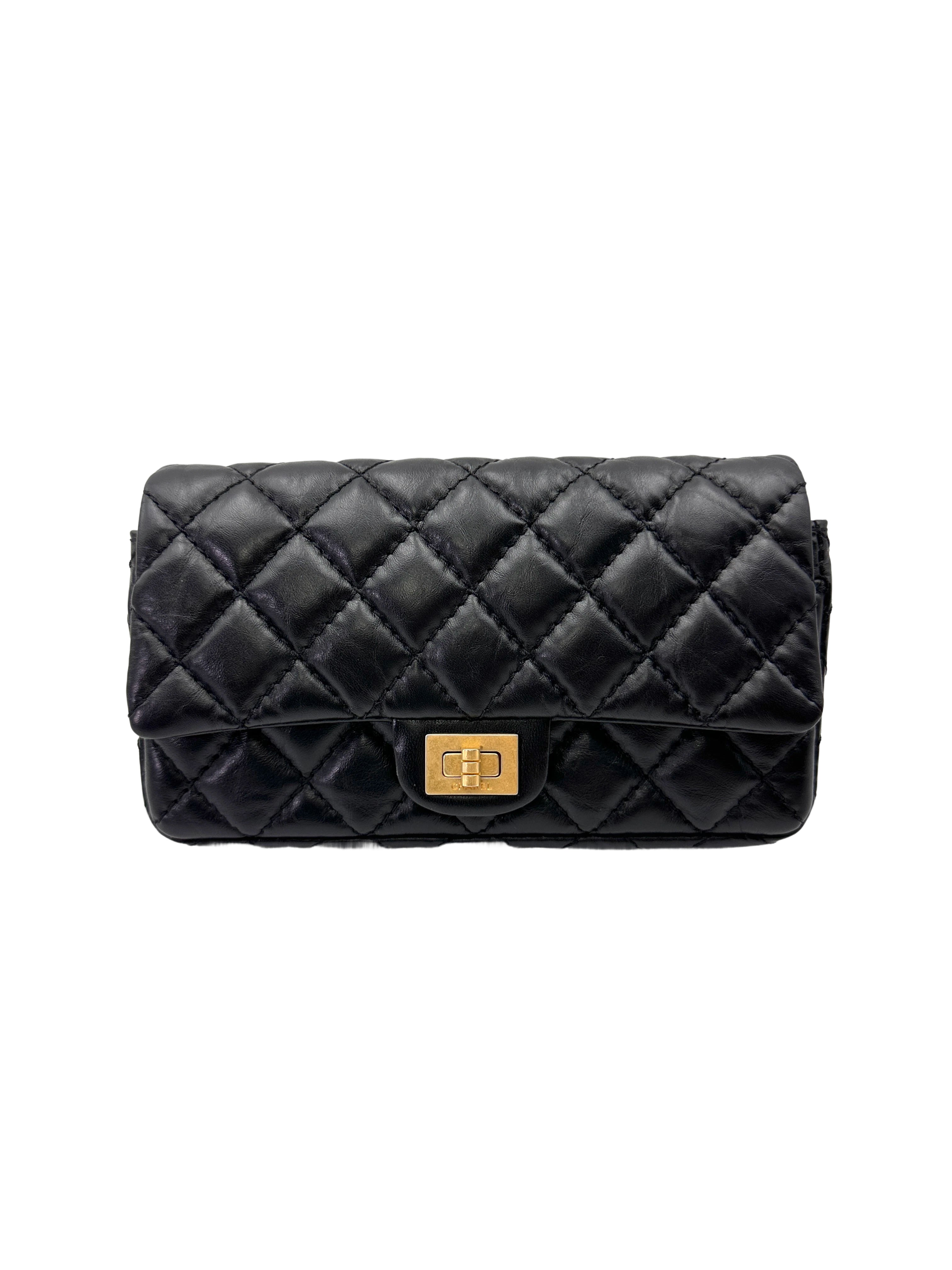 Chanel 2.55 Reissue Black Quilted Leather Flap Bag(27***80) CC2075
