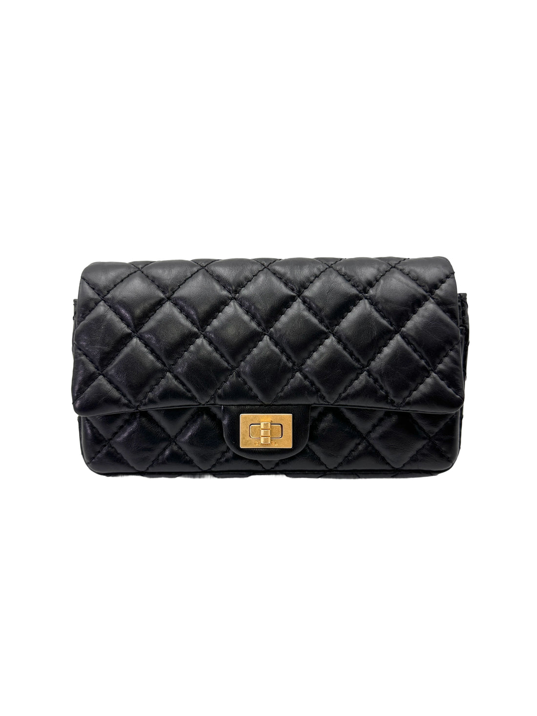 Chanel 2.55 Reissue Black Quilted Leather Flap Bag(27***80) CC2075
