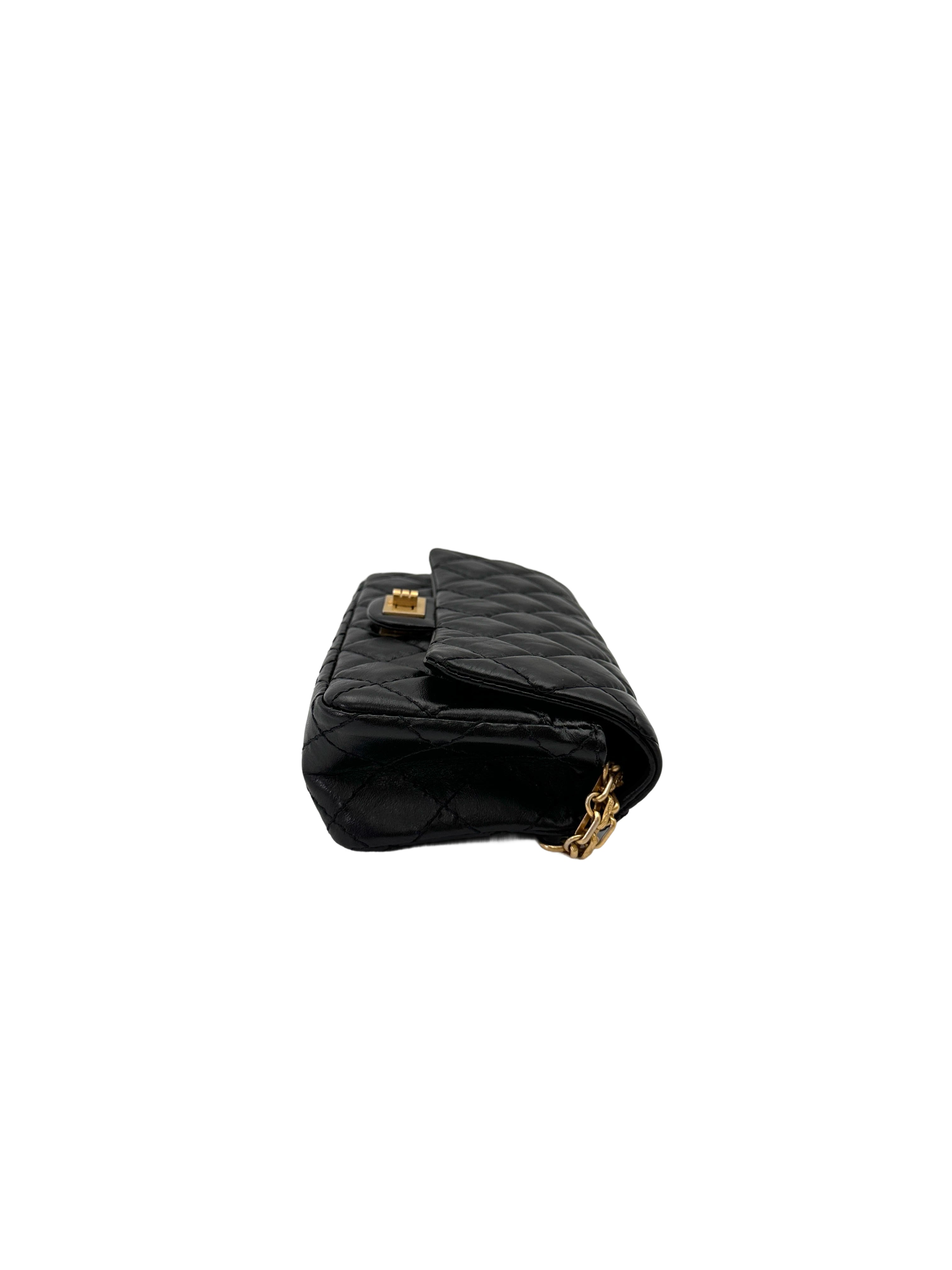 Chanel 2.55 Reissue Black Quilted Leather Flap Bag(27***80) CC2075