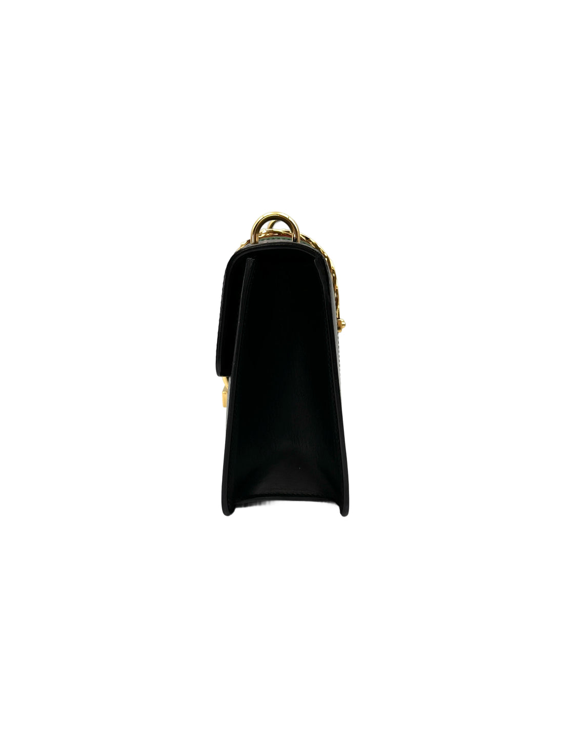 Gucci Sylvie Black Leather Medium Size Shoulder Bag GG1165