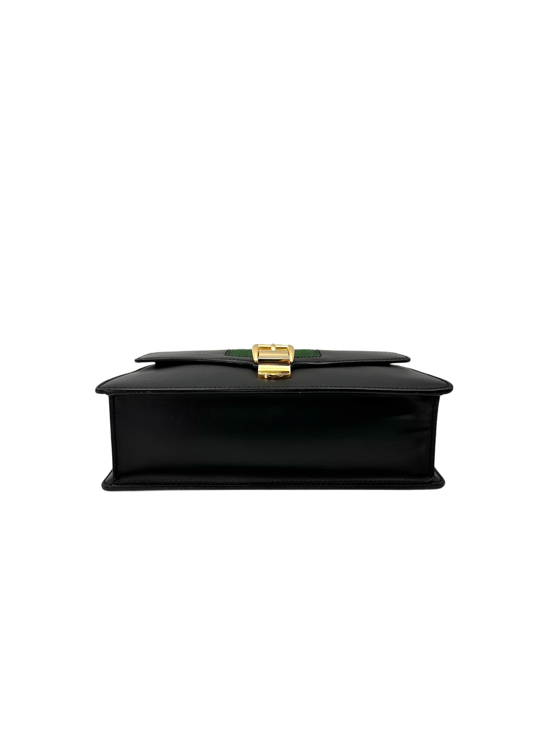 Gucci Sylvie Black Leather Medium Size Shoulder Bag GG1165