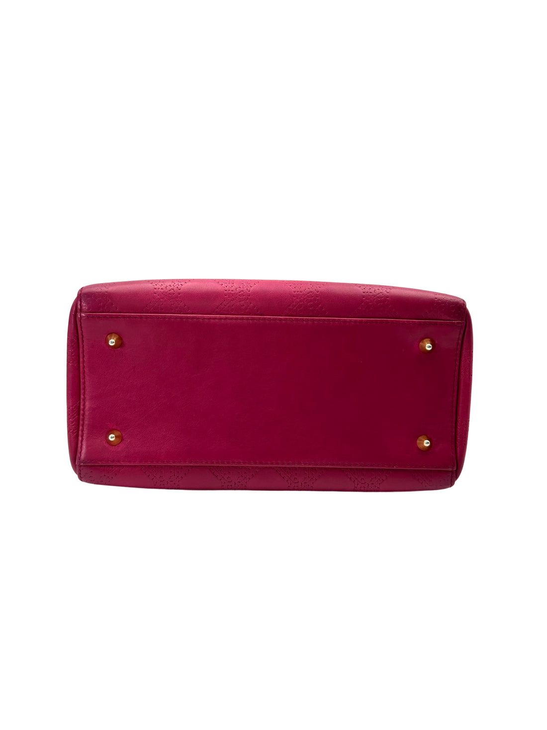 Christian Dior Lady Dior Pinkl Cannage Leather Handle Bag With Gold Buckle DR767