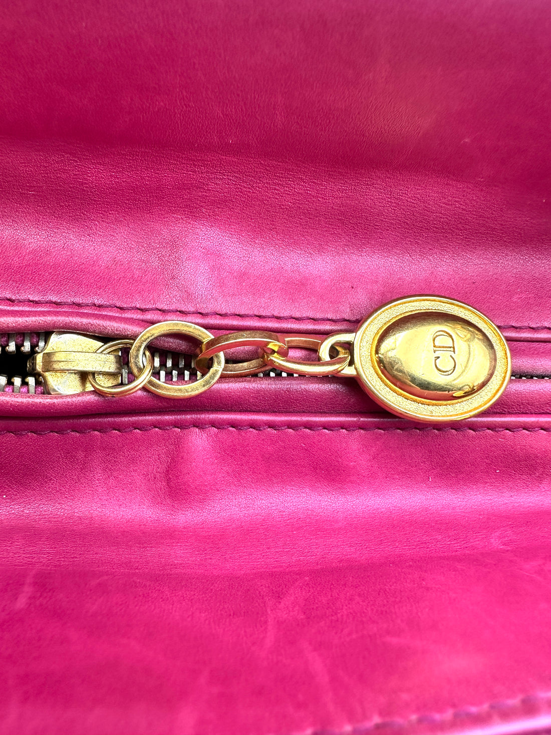 Christian Dior Lady Dior Pinkl Cannage Leather Handle Bag With Gold Buckle DR767