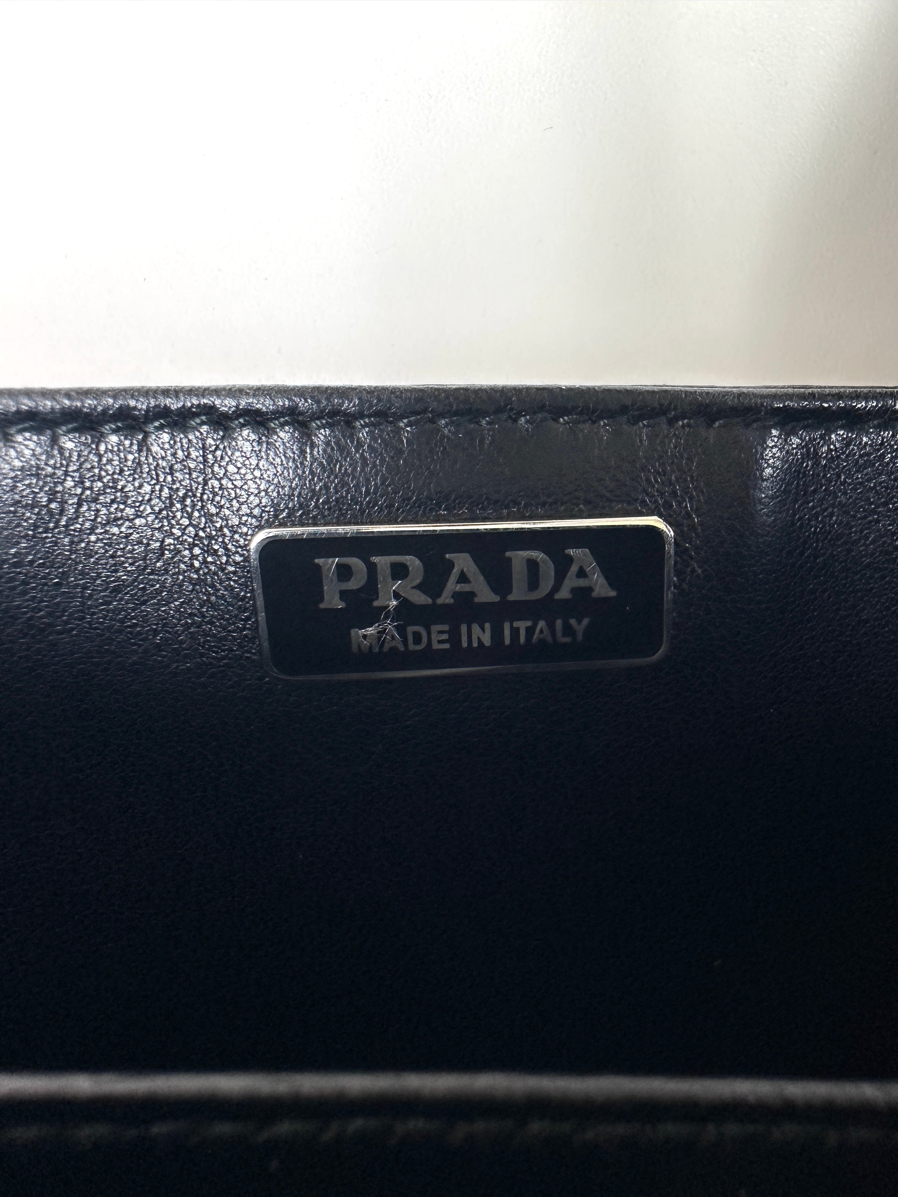 Prada Cahier White Quilted Leather Shoulder Bag PR418
