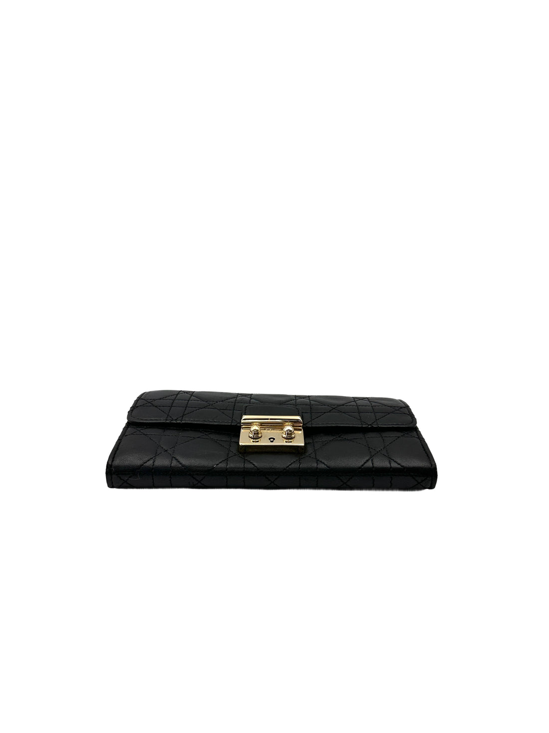 Christian Dior Miss Dior Black Cannage Lambskin Chain Clutch DR769