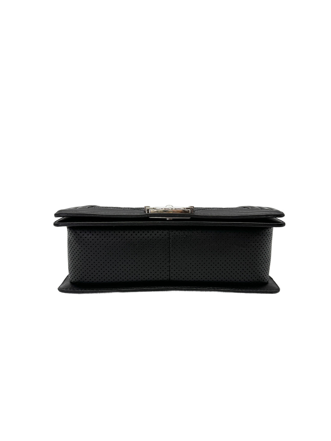 Chanel LeBoy Black Quilted Leather Medium Size Flap Bag With Silver Buckle(19***73) CC2079