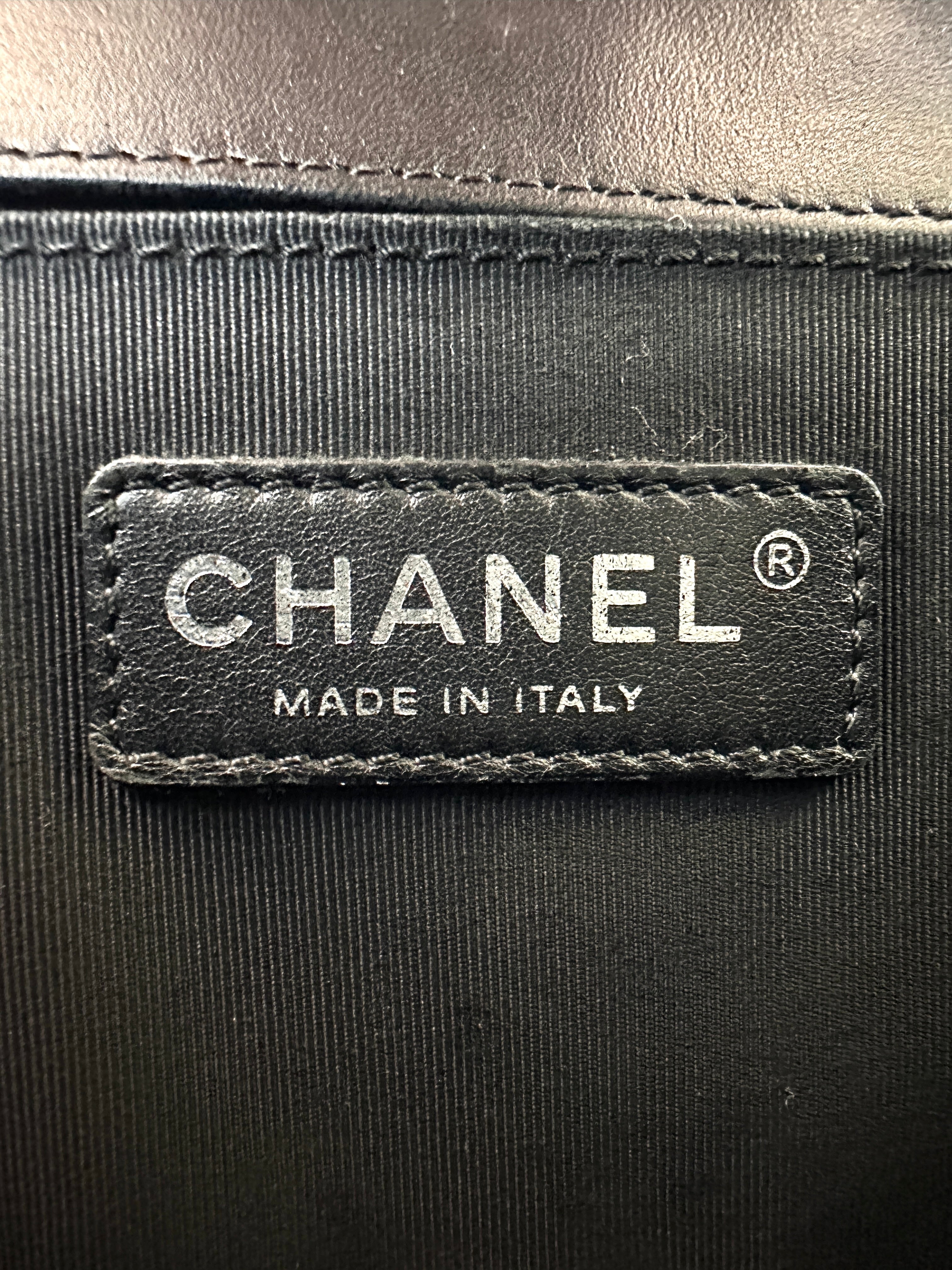 Chanel LeBoy Black Quilted Leather Medium Size Flap Bag With Silver Buckle(19***73) CC2079