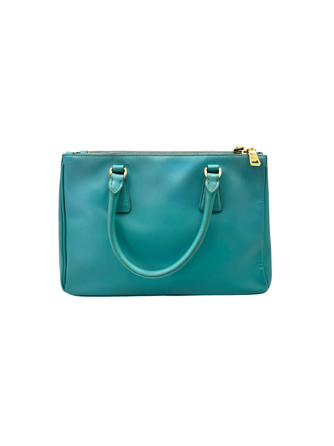 Prada Galleria Blue Saffiano Leather Handle Bag PR421