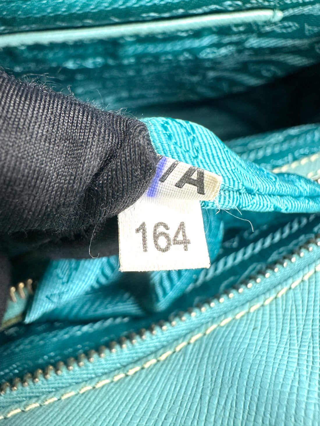 Prada Galleria Blue Saffiano Leather Handle Bag PR421
