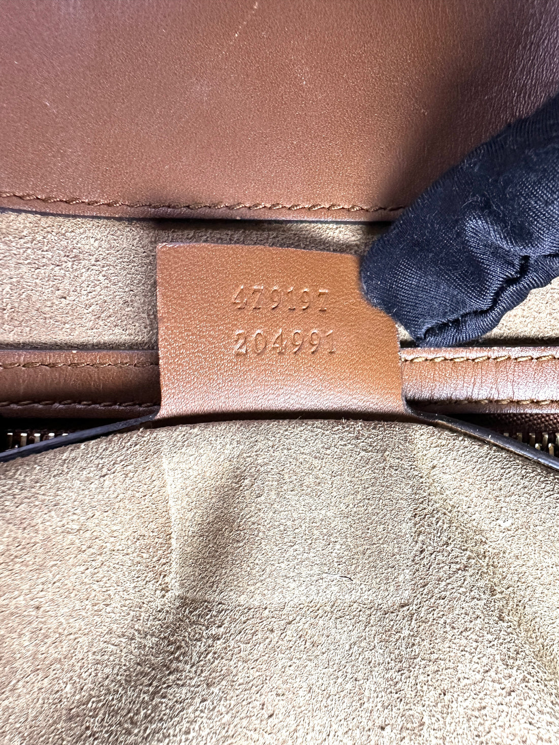 Gucci Padlock GG Canvas Shoulder Bag With Brown Trim GG1168