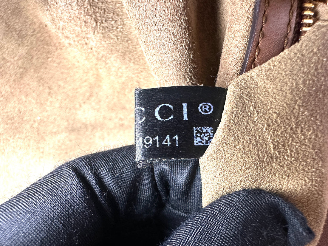 Gucci Padlock GG Canvas Shoulder Bag With Brown Trim GG1168