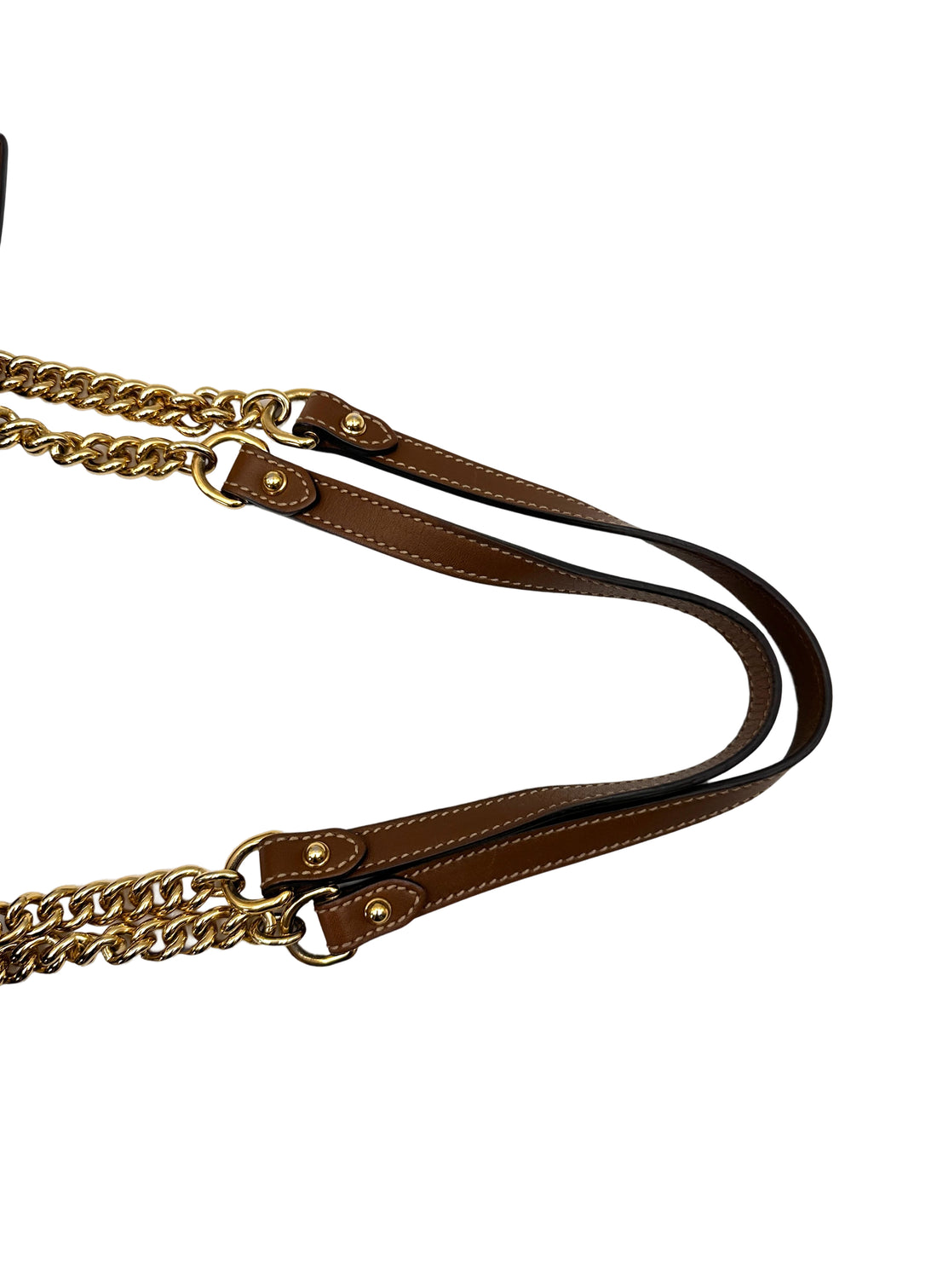 Gucci Padlock GG Canvas Shoulder Bag With Brown Trim GG1168