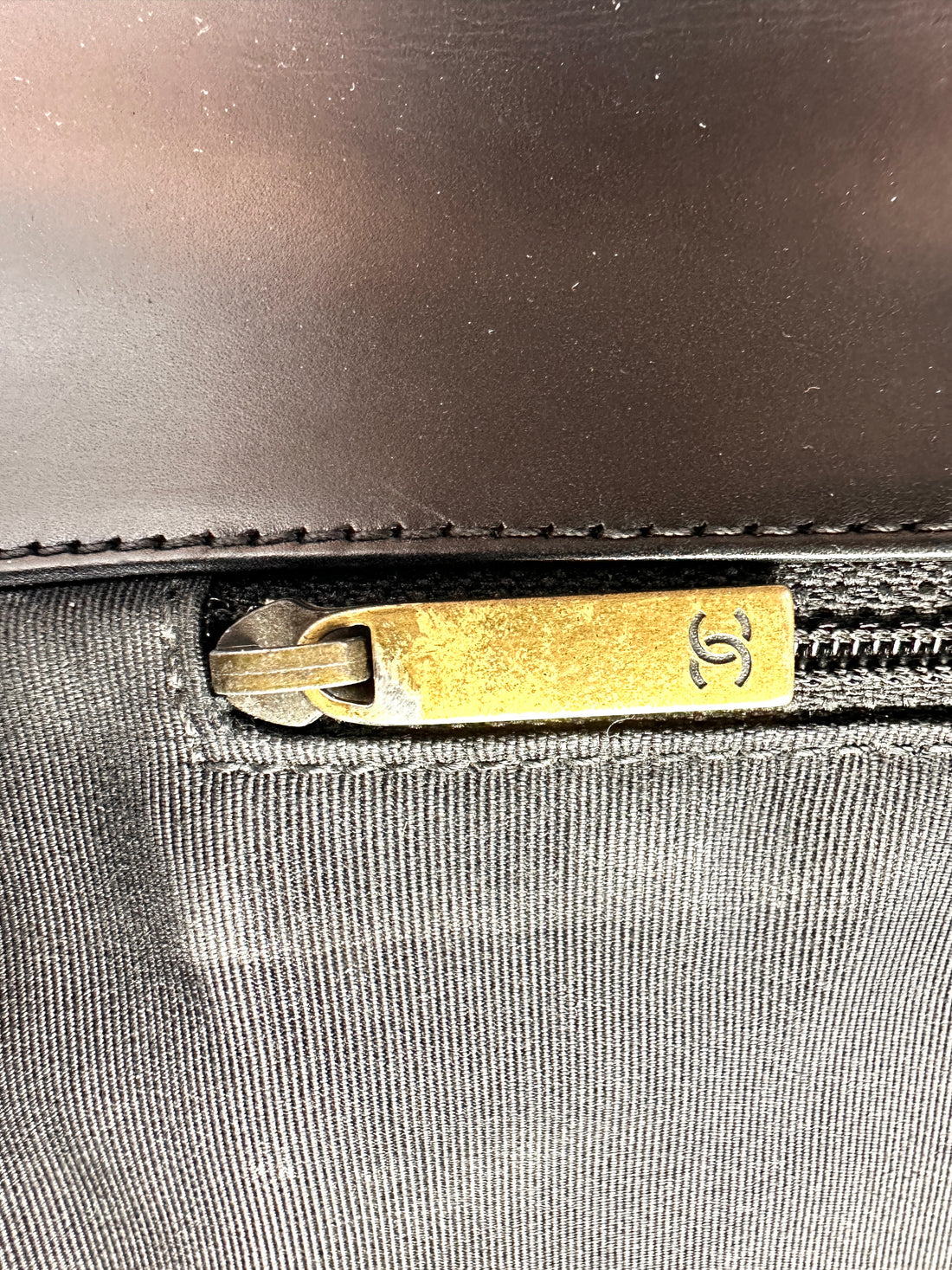 Chanel LeBoy Black Smooth Leather Large Size Flap Bag With Gold Buckle(15***59) CC2077