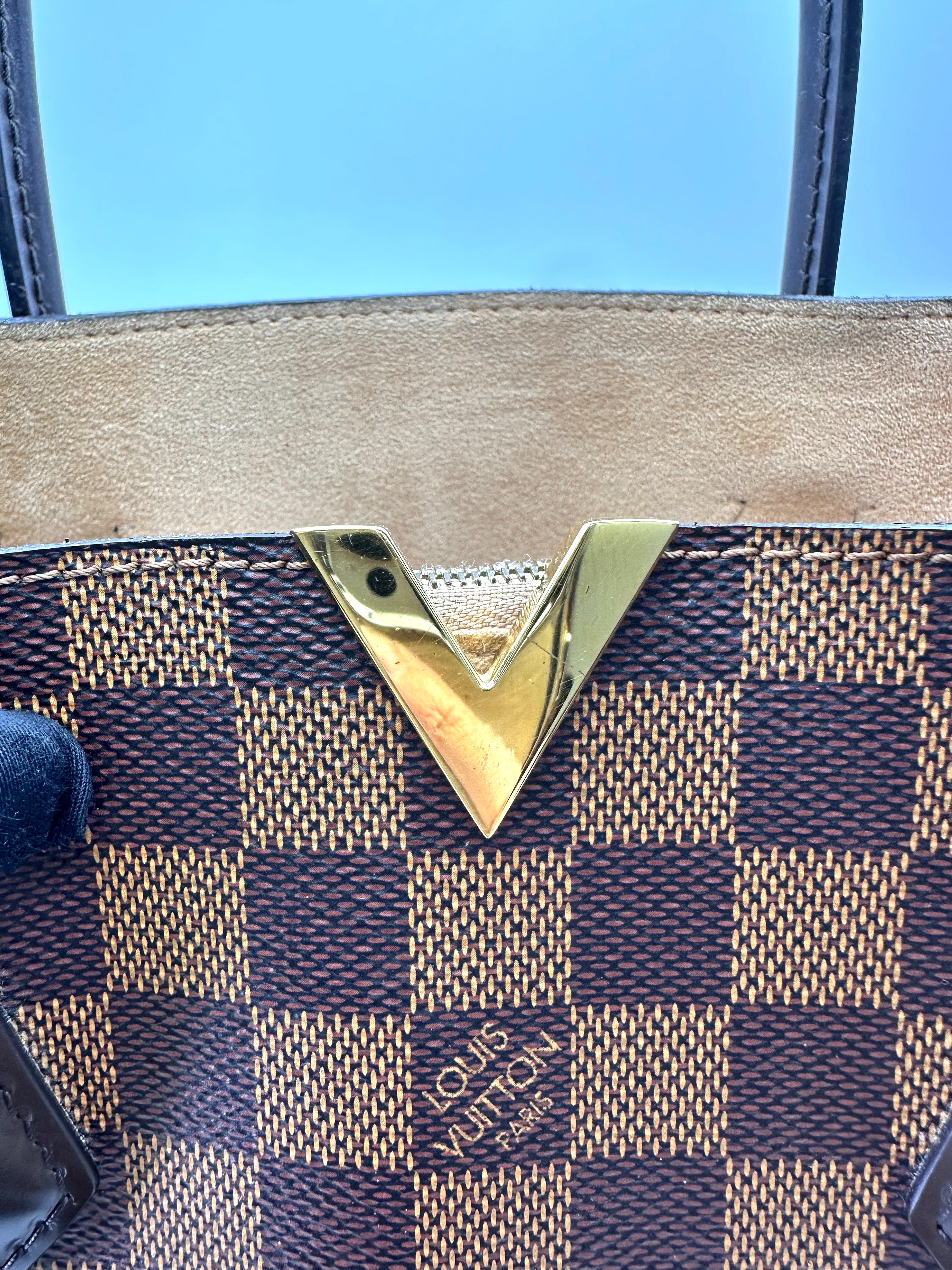 Louis Vuitton Kensington Damier Ebene Canvas Handle Bag LV2914