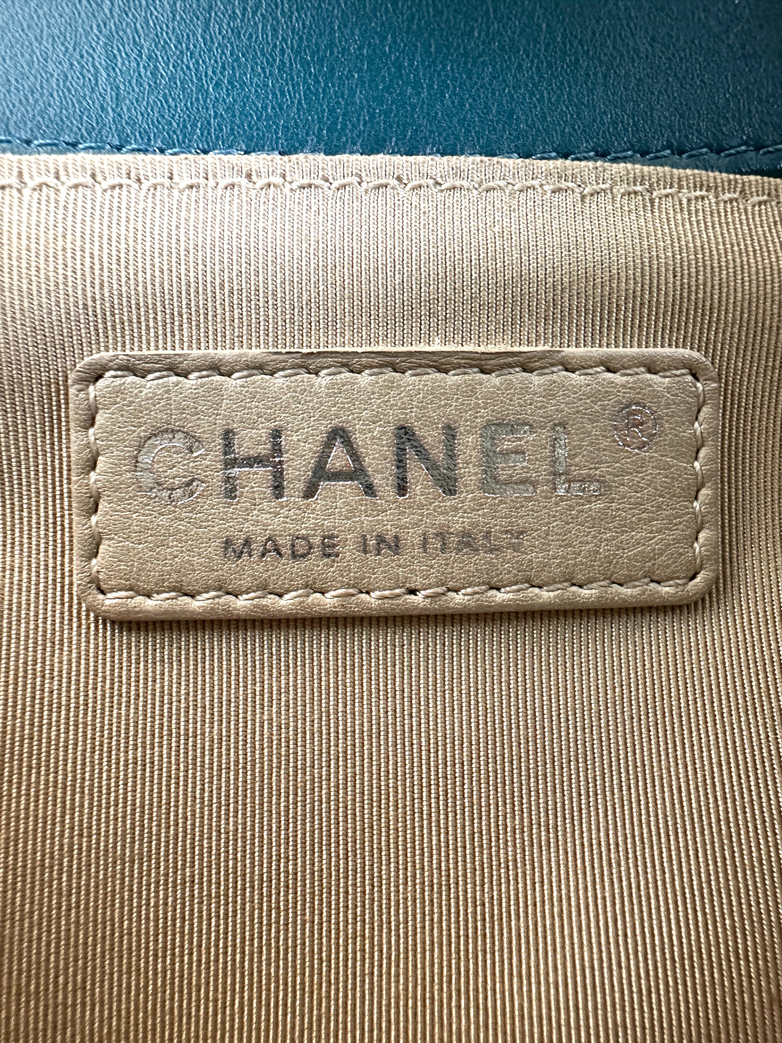 Chanel LeBoy Green Quilted Leather Flap Bag With Silver Buckle(19***91) CC2078