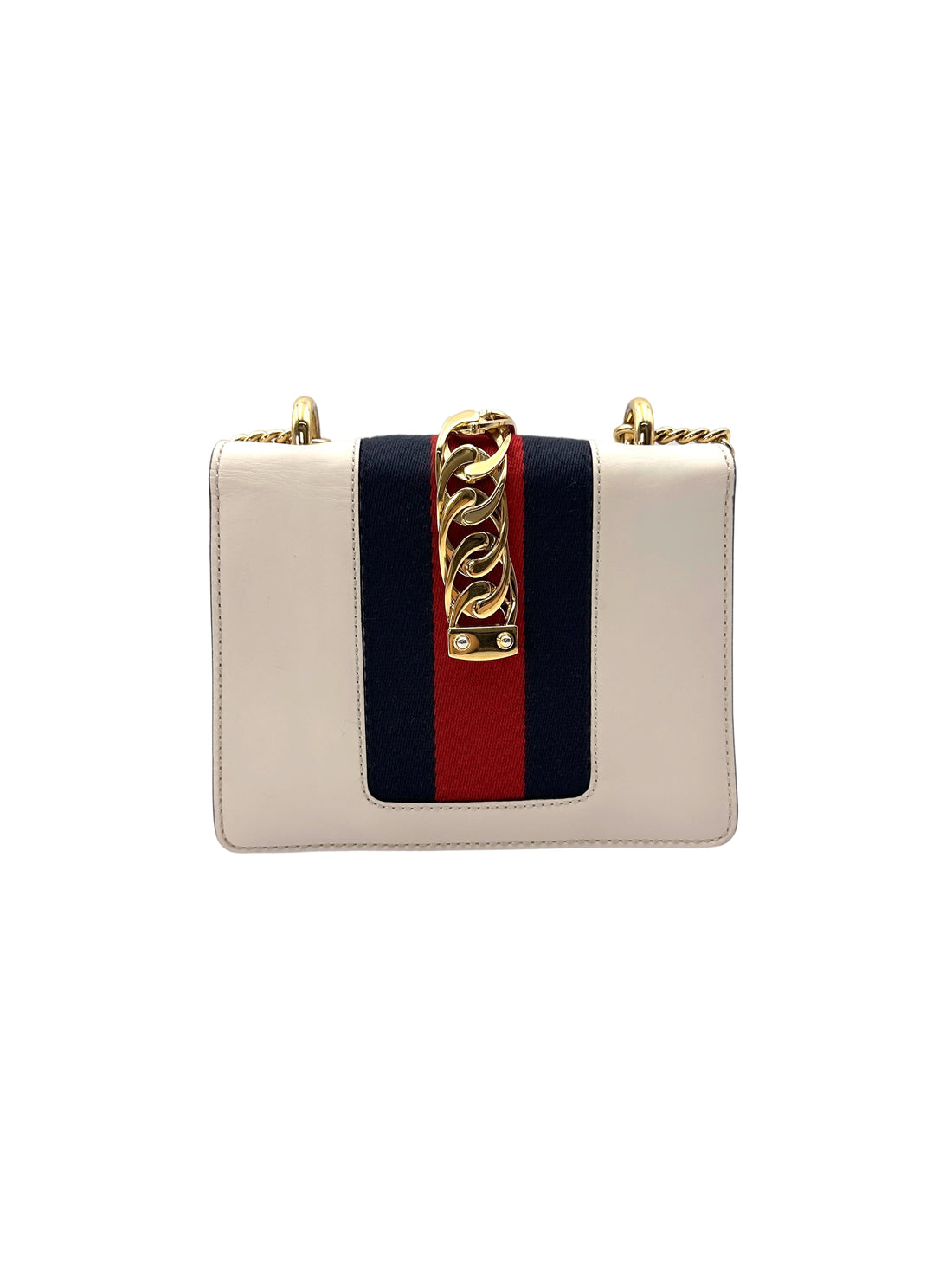 Gucci Sylvie White Leather Shoulder Bag GG1170