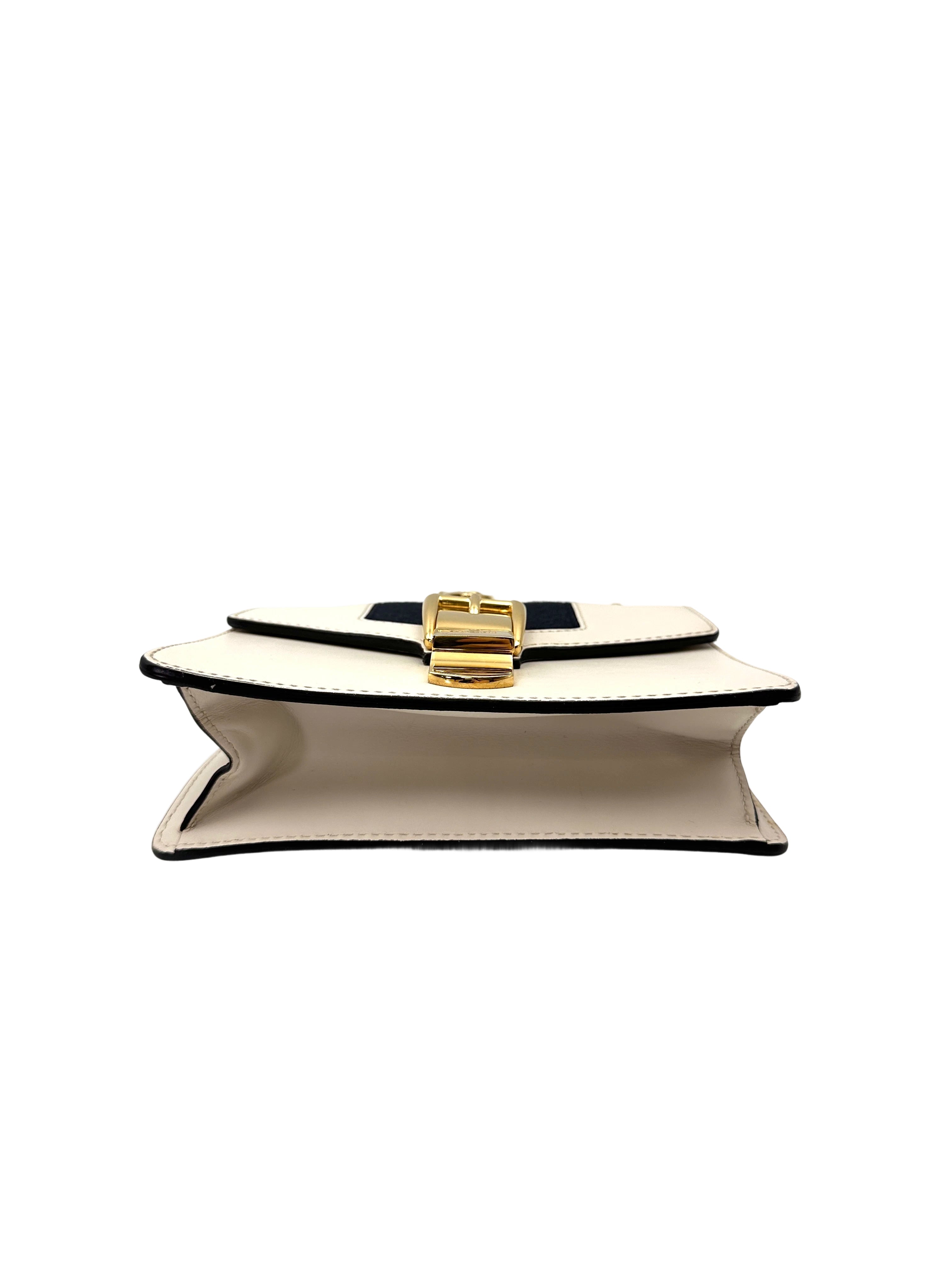 Gucci Sylvie White Leather Shoulder Bag GG1170