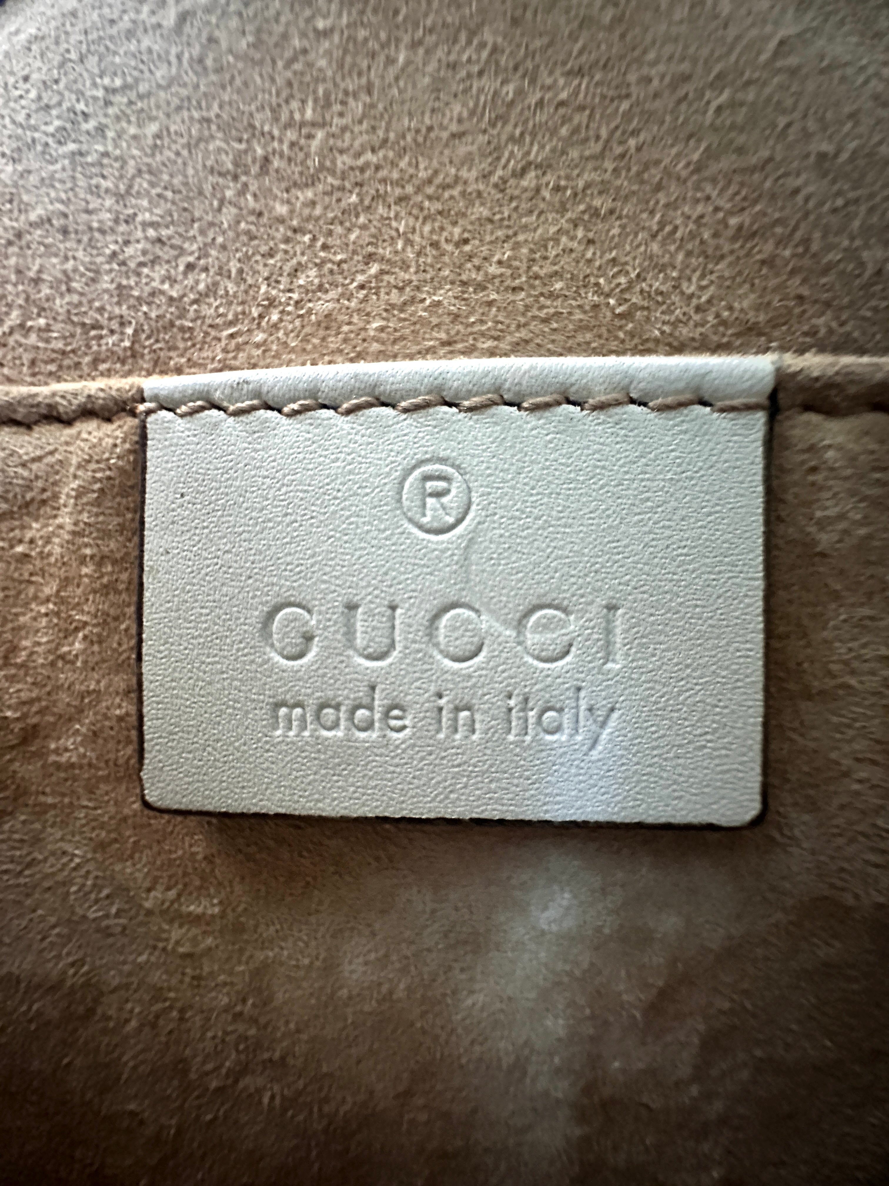 Gucci Sylvie White Leather Shoulder Bag GG1170