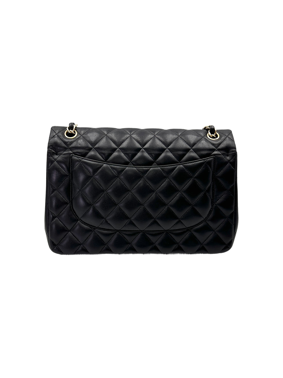 Chanel Classic Flap Black Quilted Lambskin Jumbo Shoulder Bag With Gold Buckle(18***88) CC2081