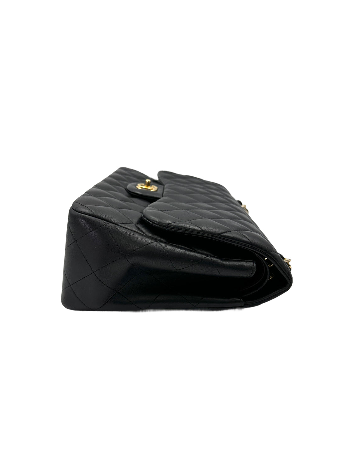 Chanel Classic Flap Black Quilted Lambskin Jumbo Shoulder Bag With Gold Buckle(18***88) CC2081