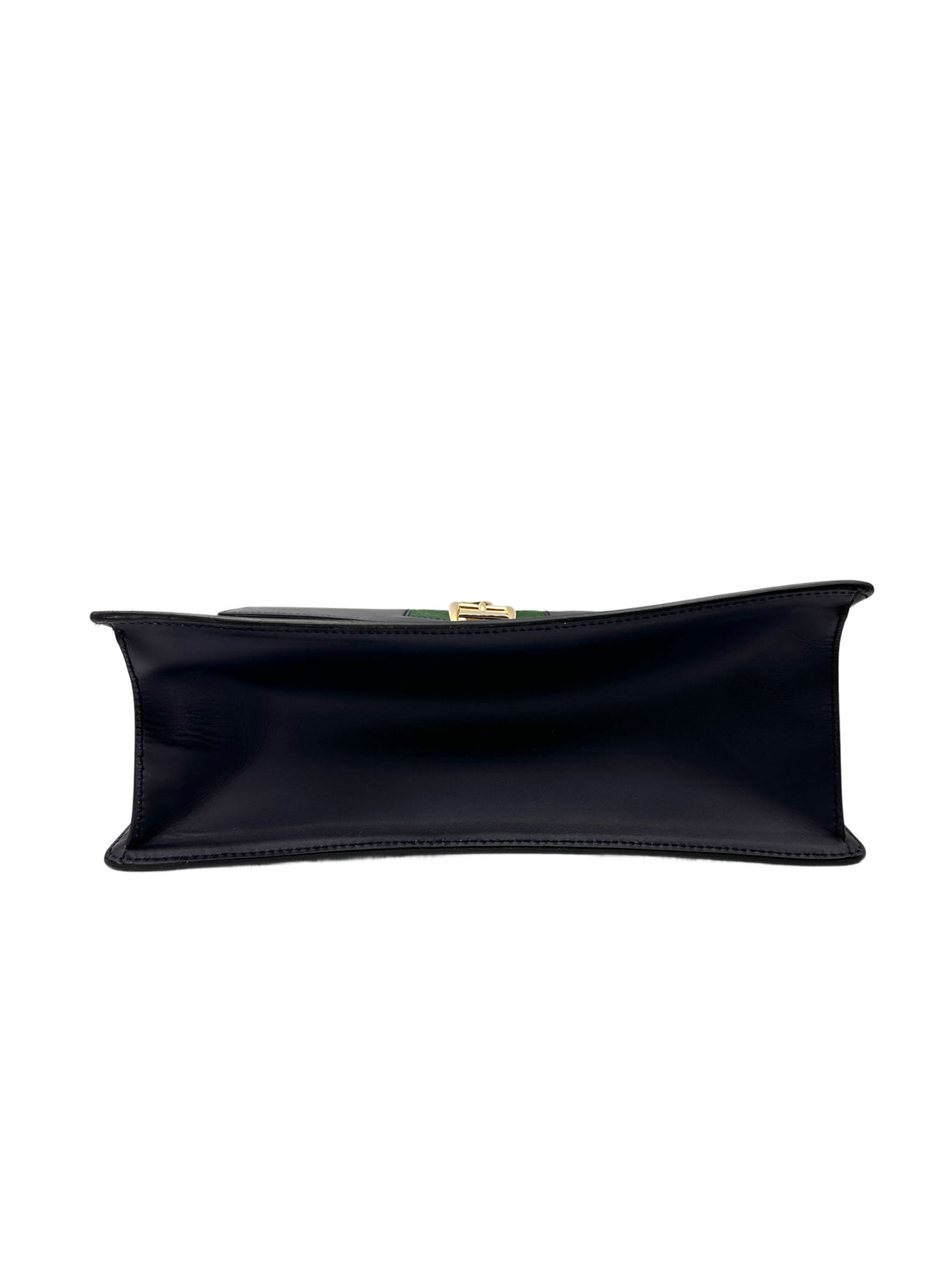 Gucci Sylvie Black Leather Large Size Top Handle Bag GG1172