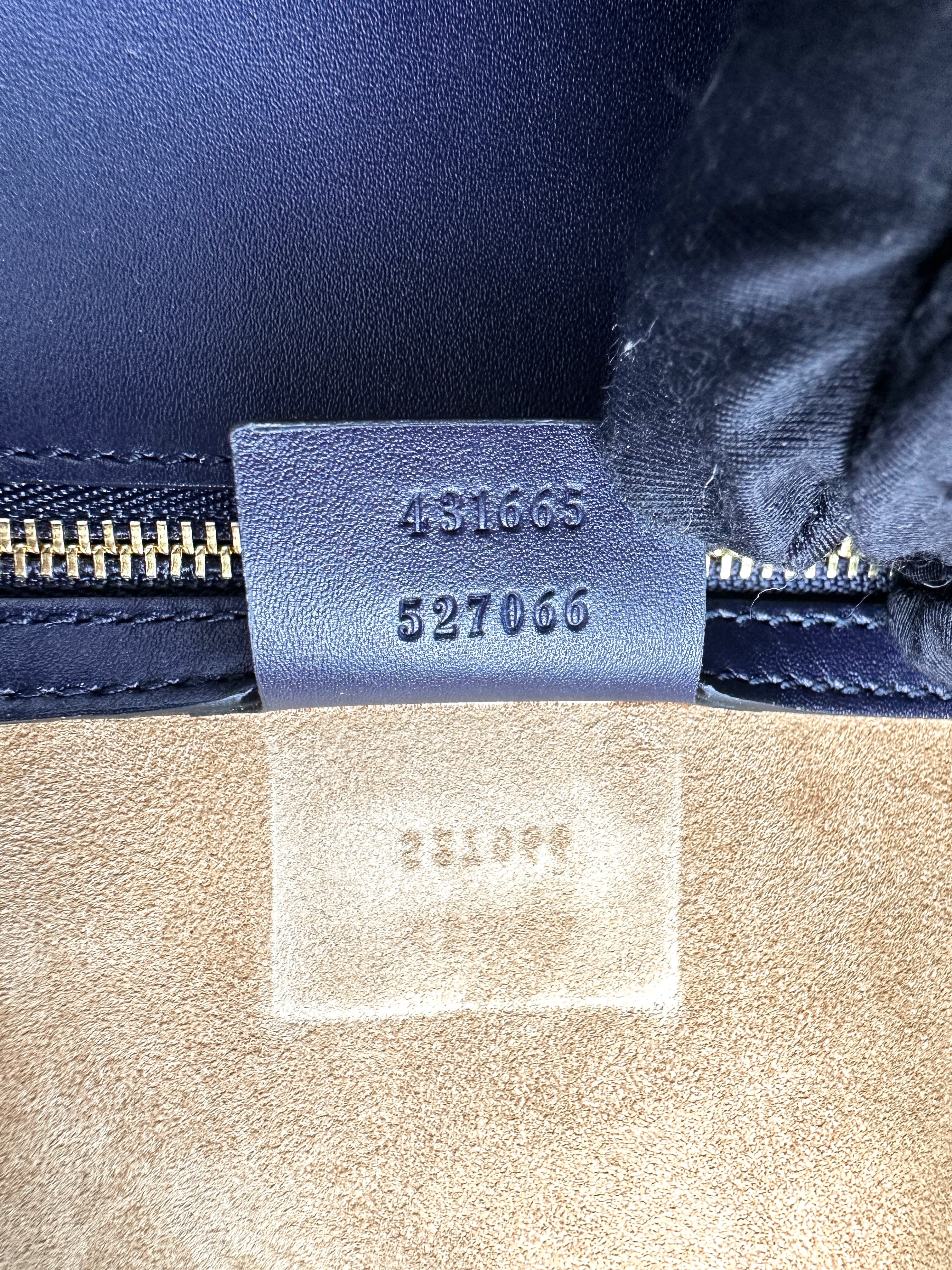 Gucci Sylvie Black Leather Large Size Top Handle Bag GG1172
