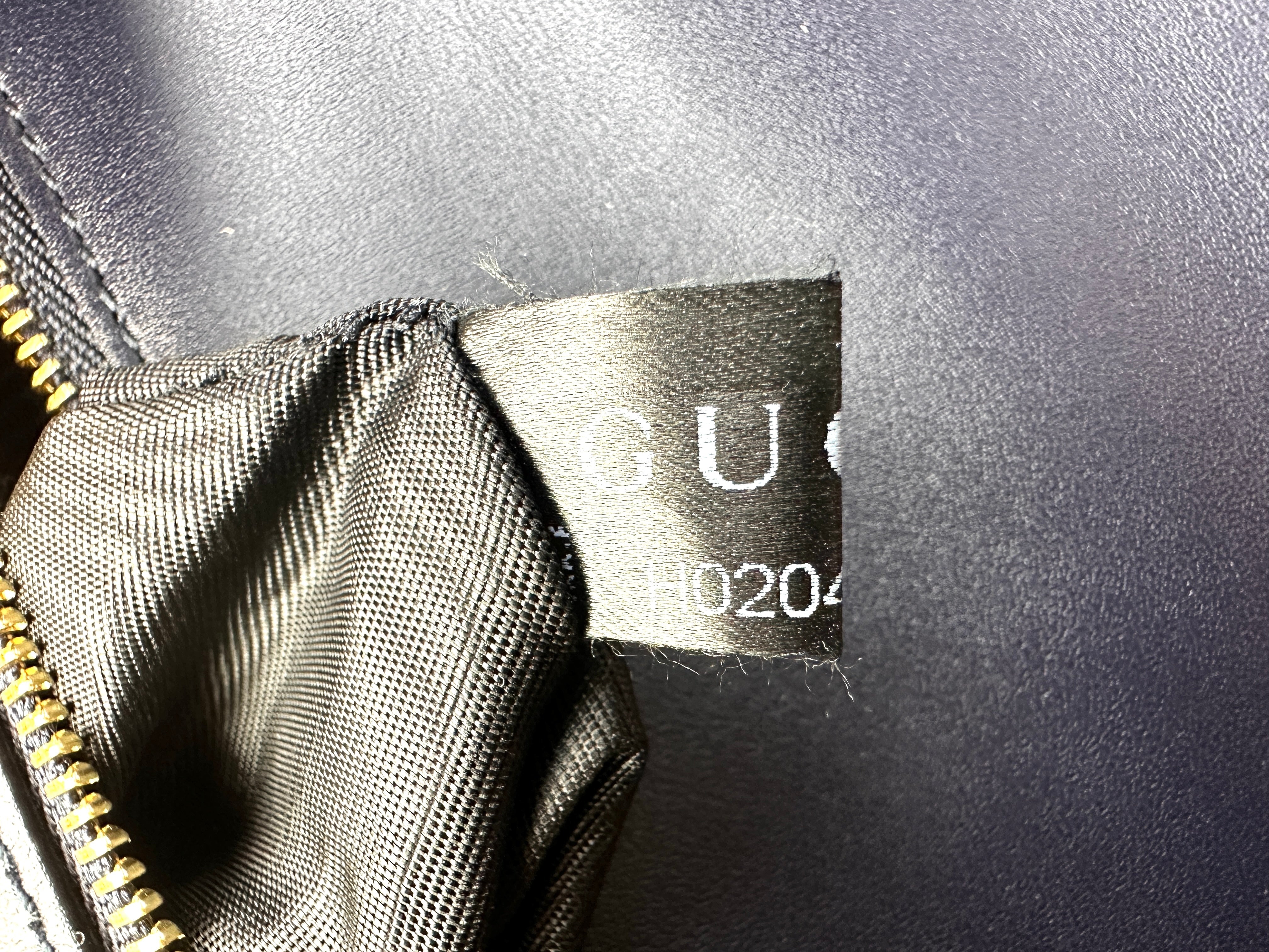 Gucci Sylvie Black Leather Large Size Top Handle Bag GG1172