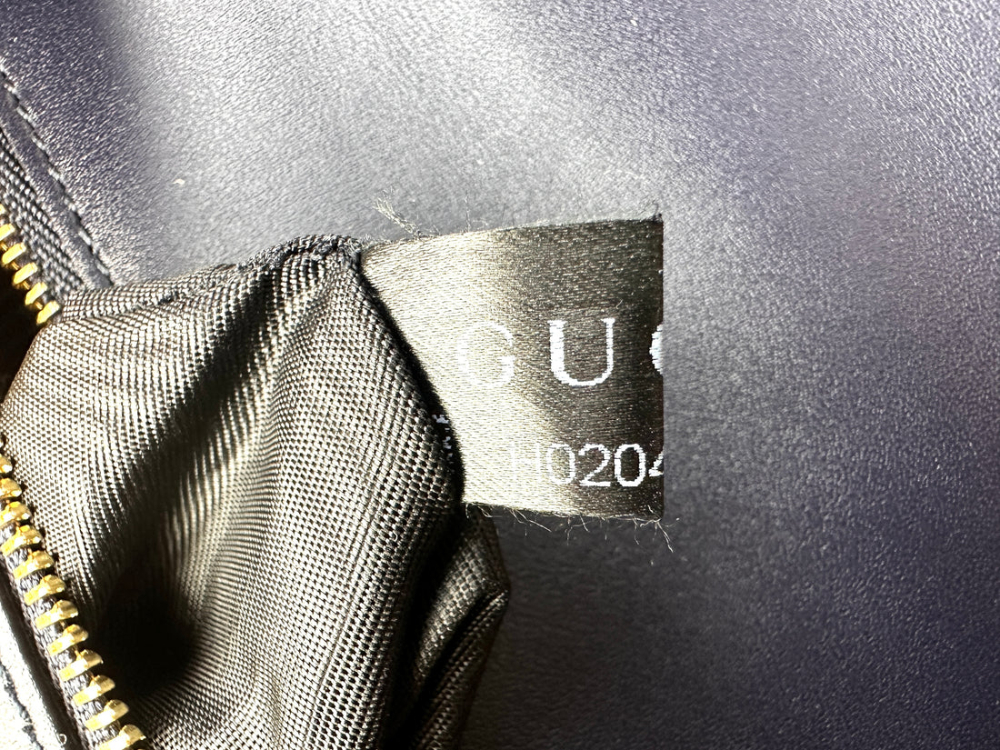 Gucci Sylvie Black Leather Large Size Top Handle Bag GG1172