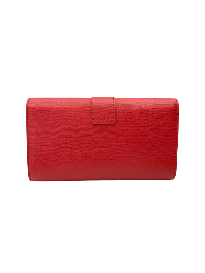 Saint Laurent Red Leather Long Wallet SL246