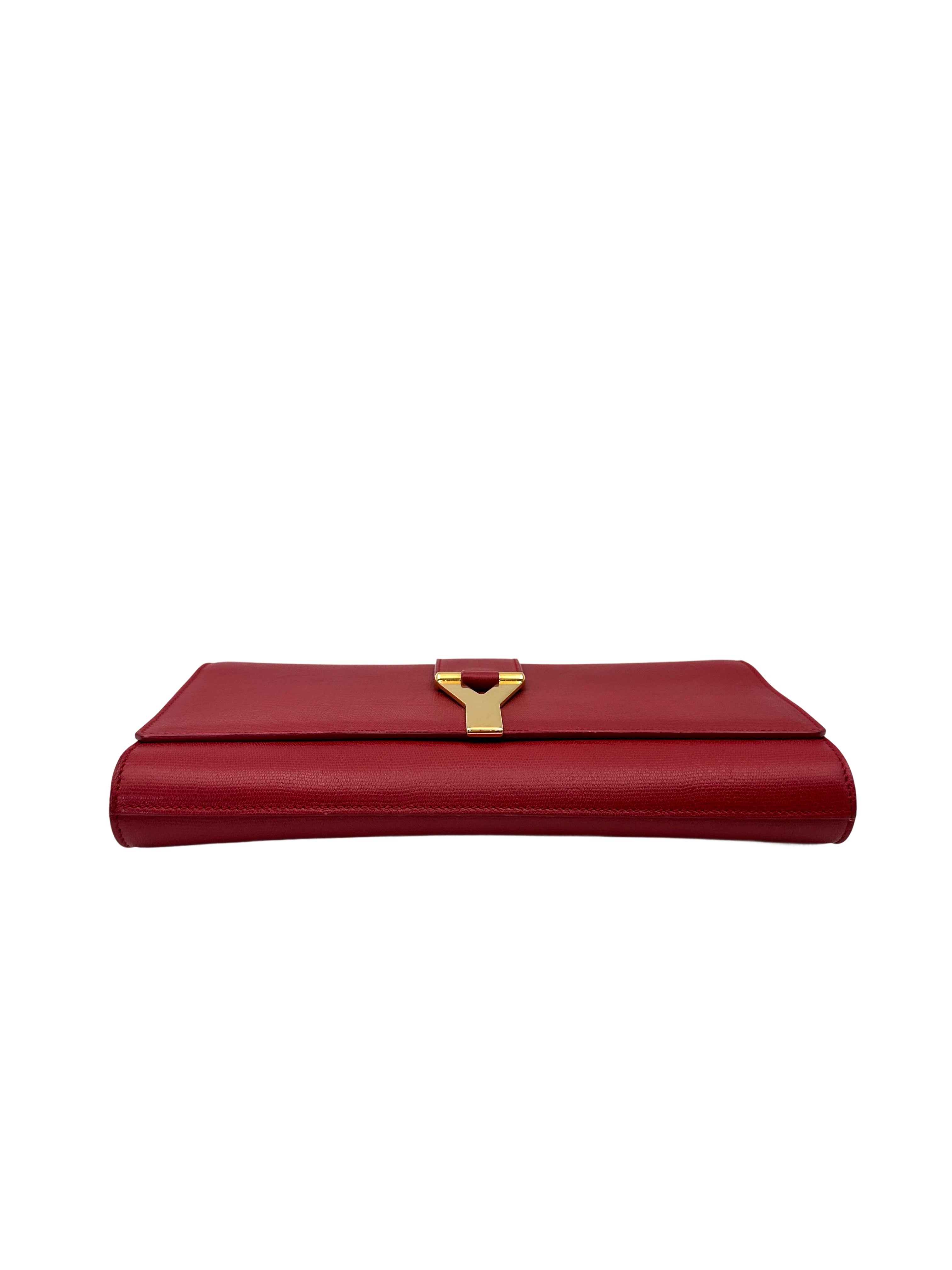 Saint Laurent Red Leather Long Wallet SL246