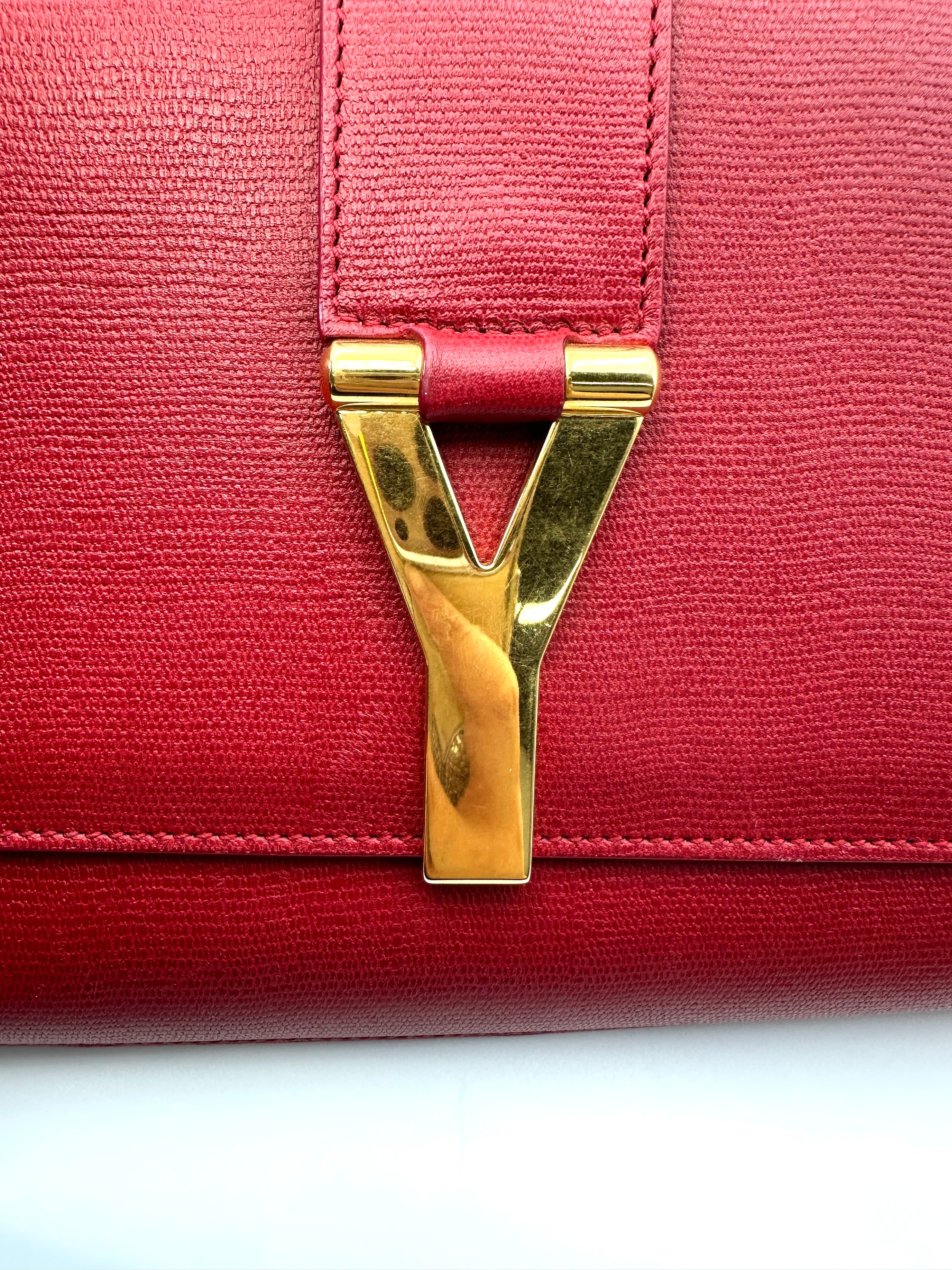 Saint Laurent Red Leather Long Wallet SL246