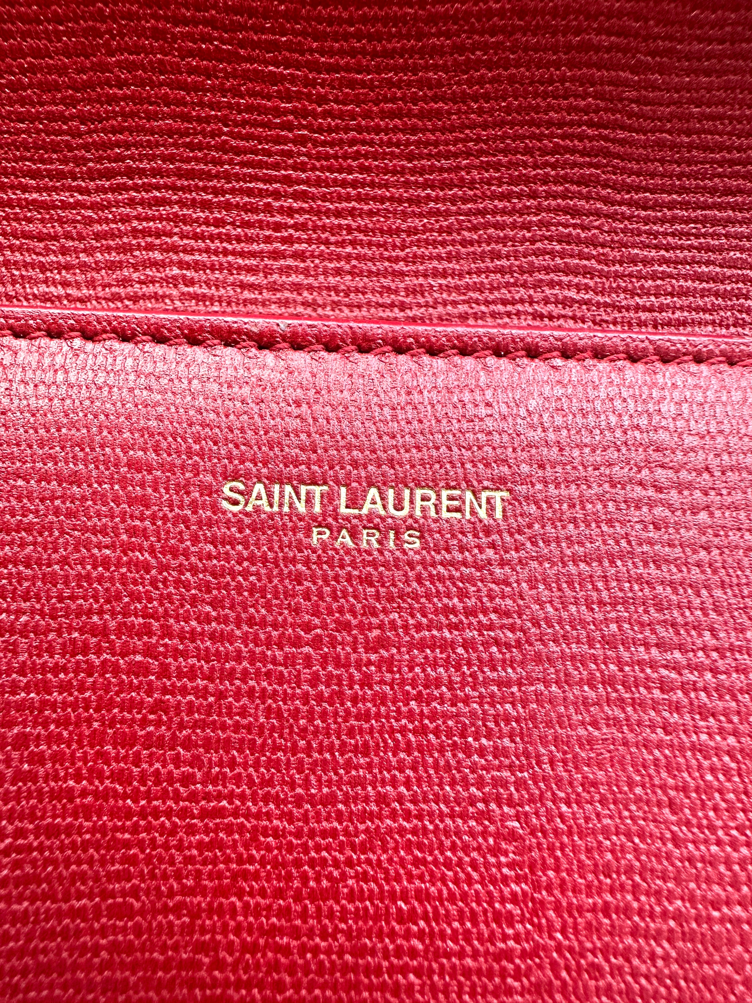 Saint Laurent Red Leather Long Wallet SL246