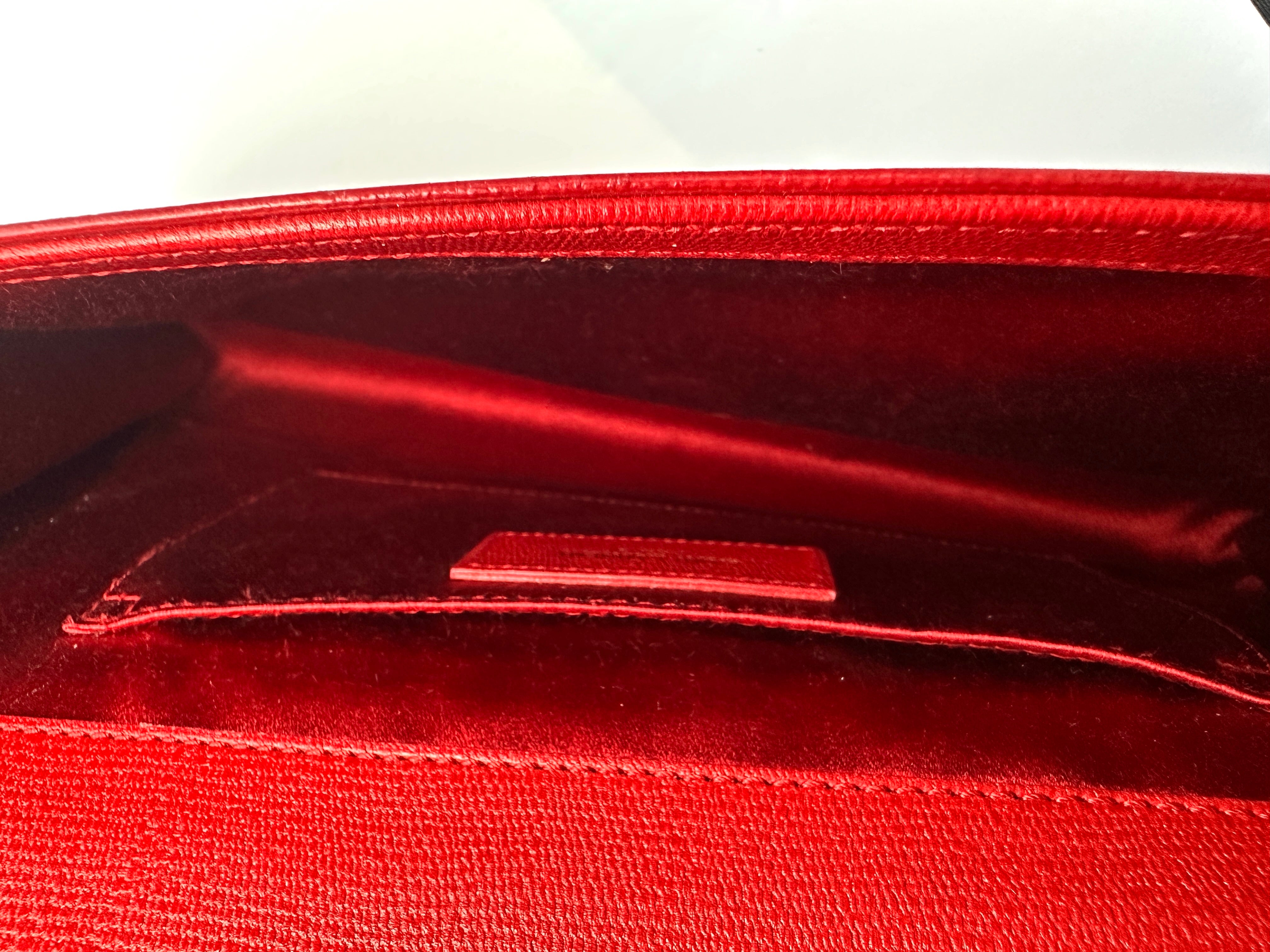 Saint Laurent Red Leather Long Wallet SL246