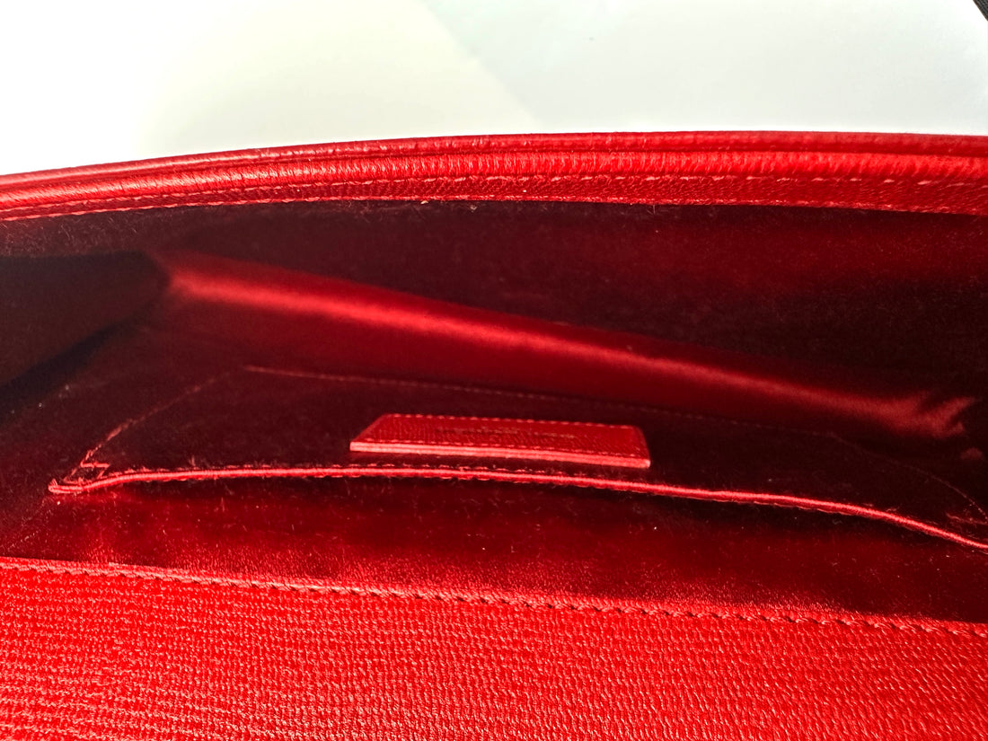 Saint Laurent Red Leather Long Wallet SL246