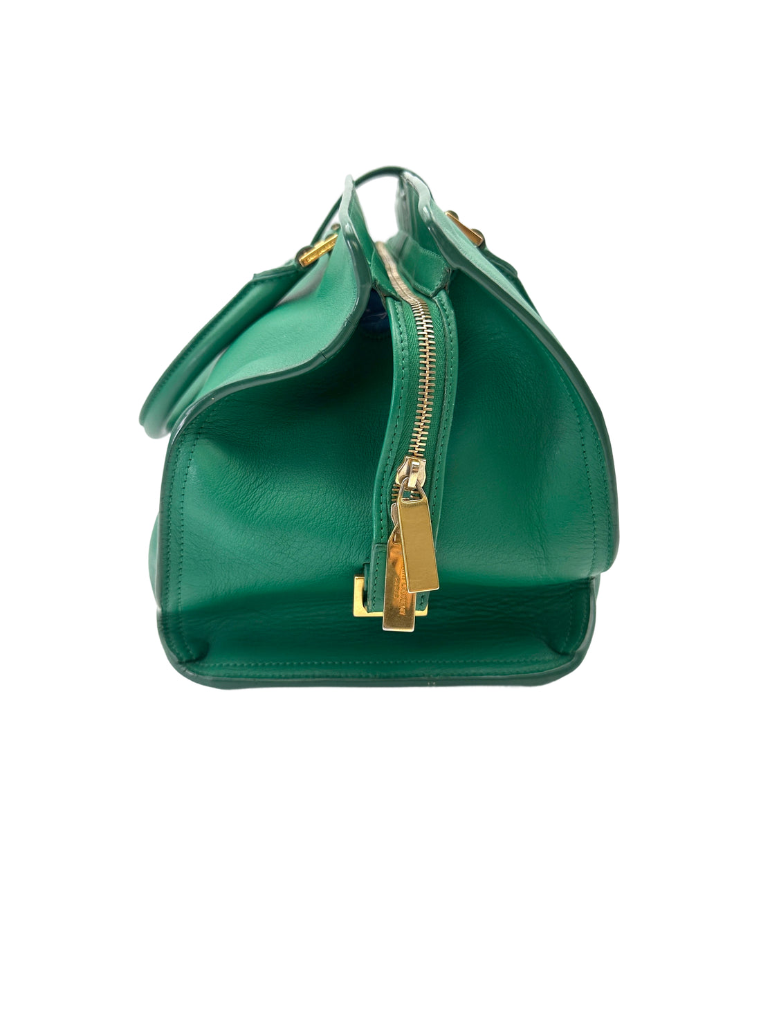 Saint Laurent Chyc Cabas Green Leather Large Size Handle Bag SL249