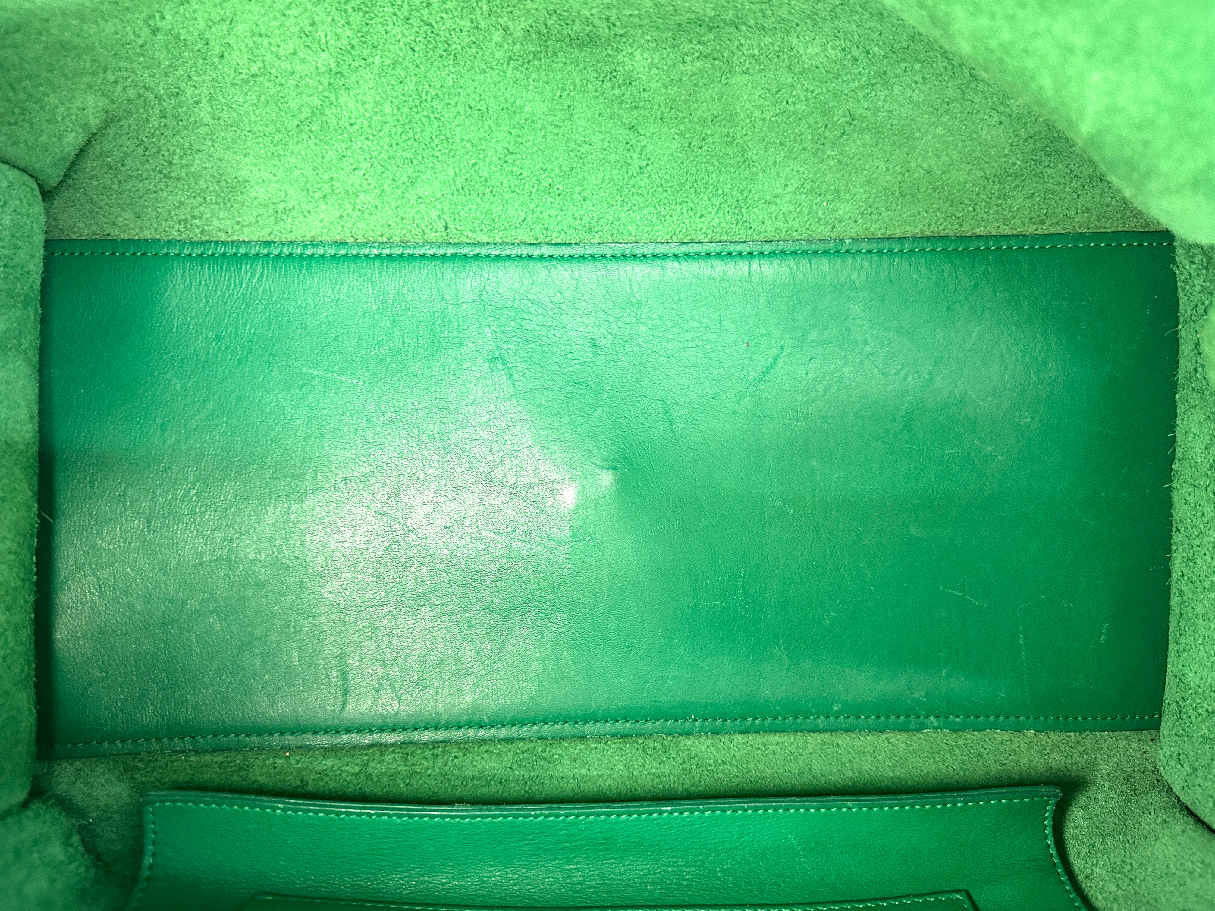 Saint Laurent Chyc Cabas Green Leather Large Size Handle Bag SL249