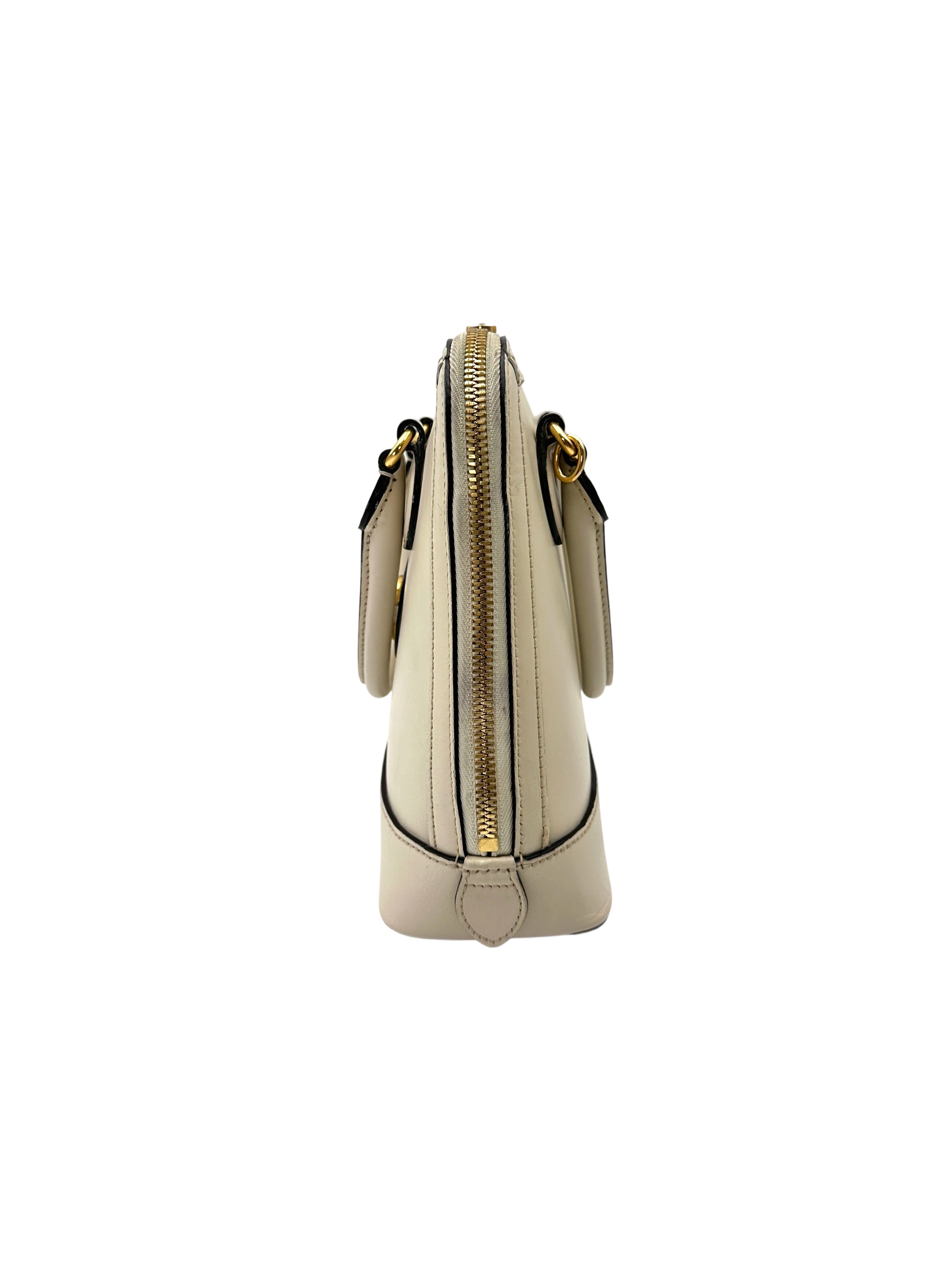 Gucci 1955 Horsebit White Leather Top Handle Bag GG1173