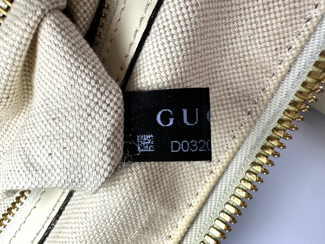 Gucci 1955 Horsebit White Leather Top Handle Bag GG1173