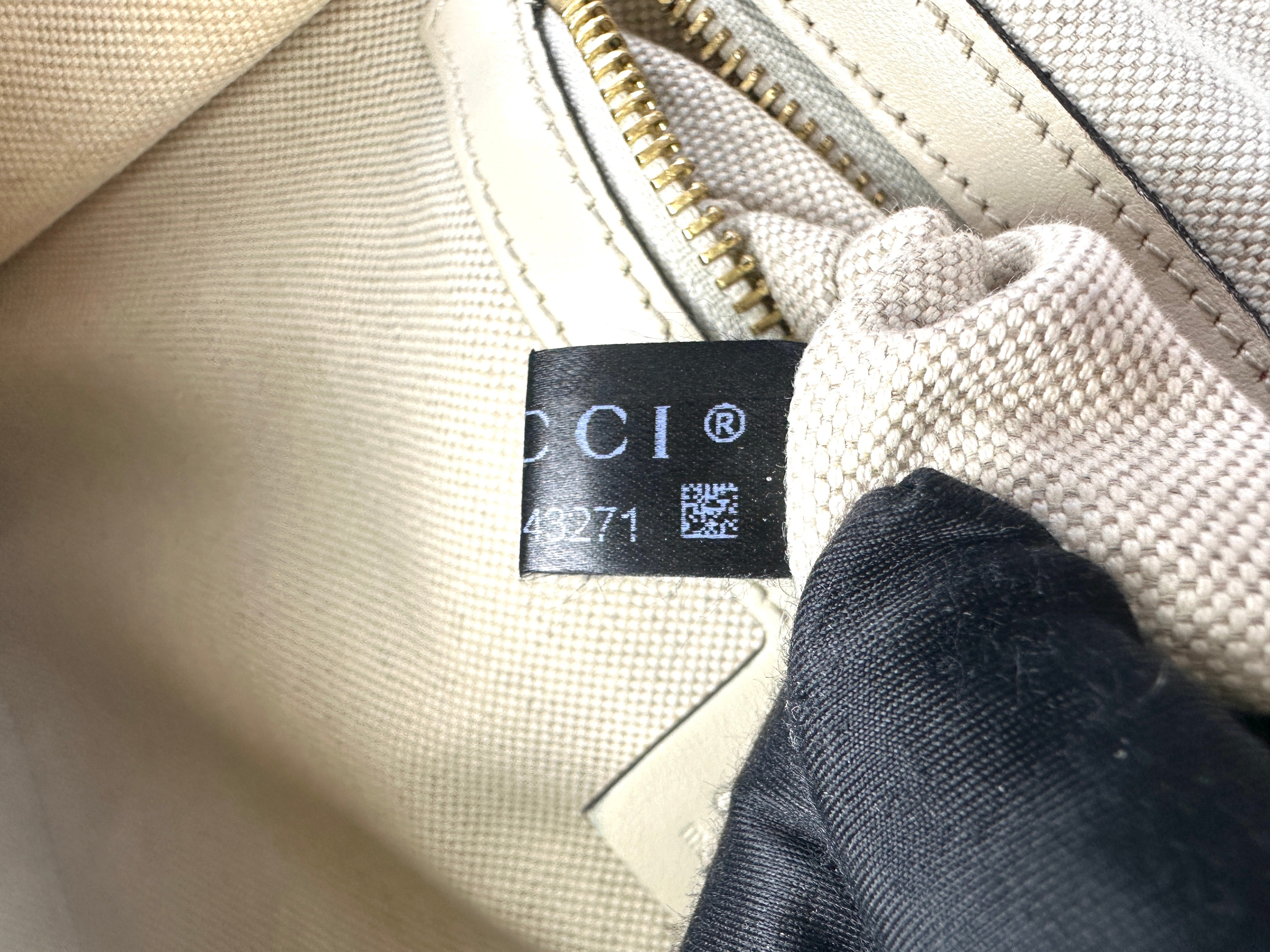 Gucci 1955 Horsebit White Leather Top Handle Bag GG1173