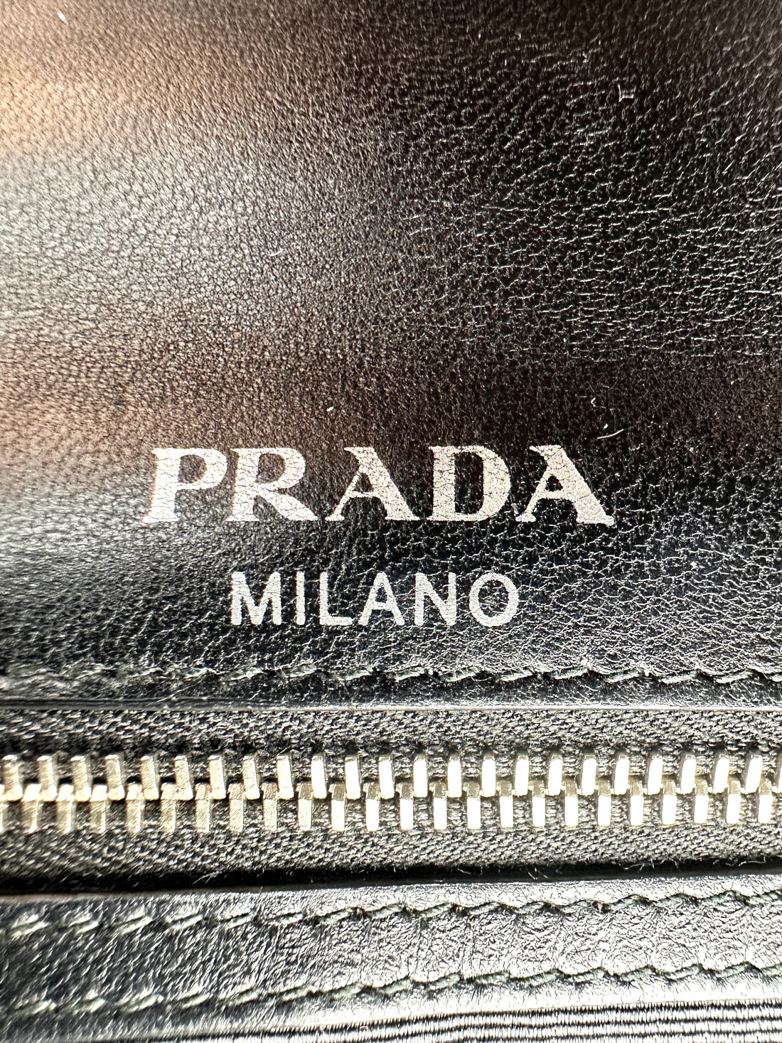 Prada Nappa Gaufre Black Leather Chain Shoulder Bag PR423