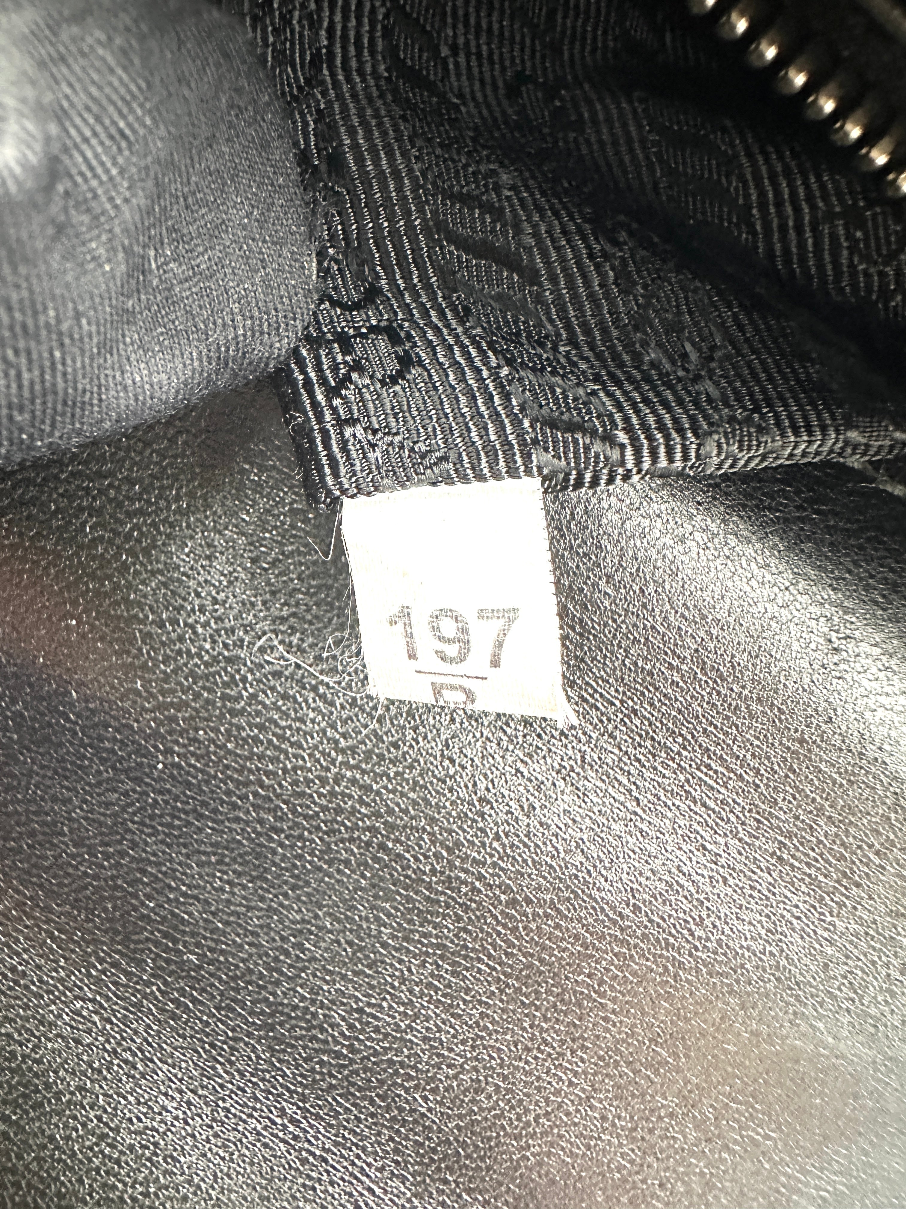 Prada Nappa Gaufre Black Leather Chain Shoulder Bag PR423