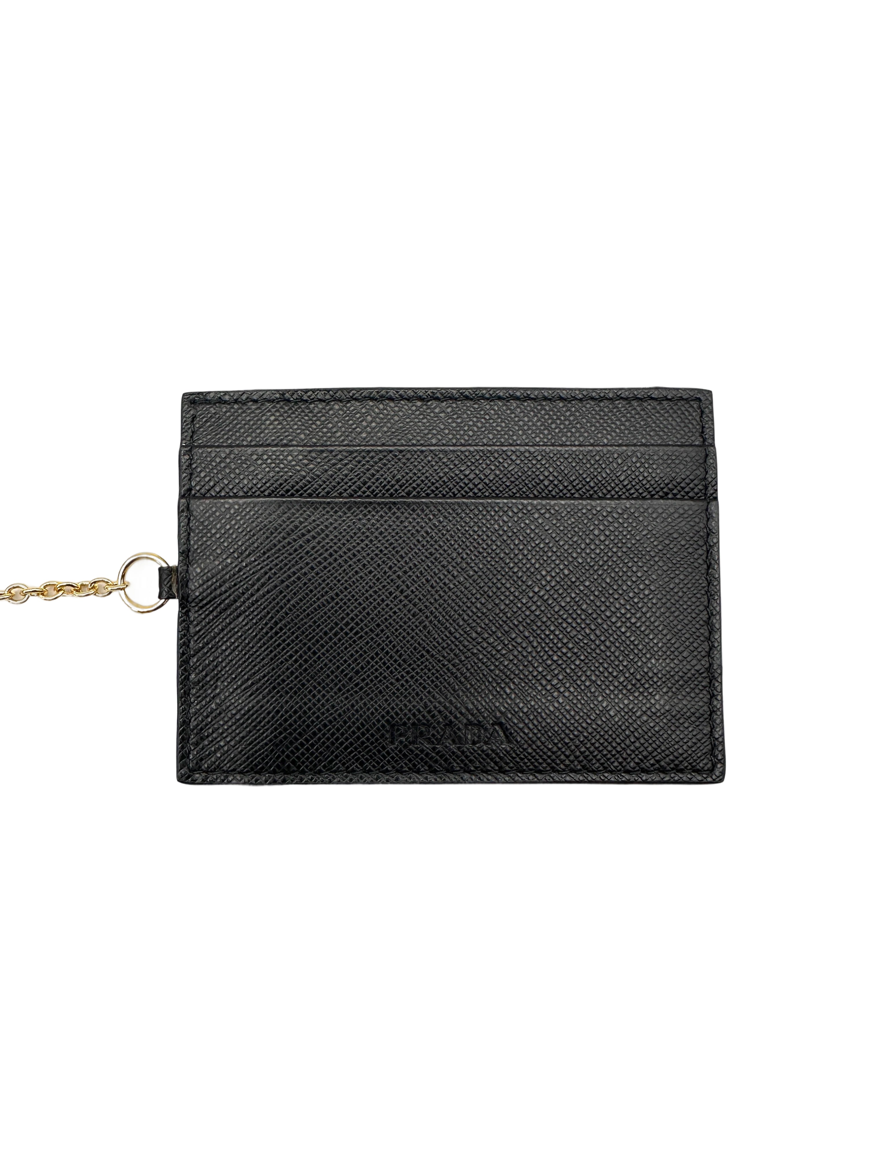 Prada Cahier Black Leather Long Wallet PR425