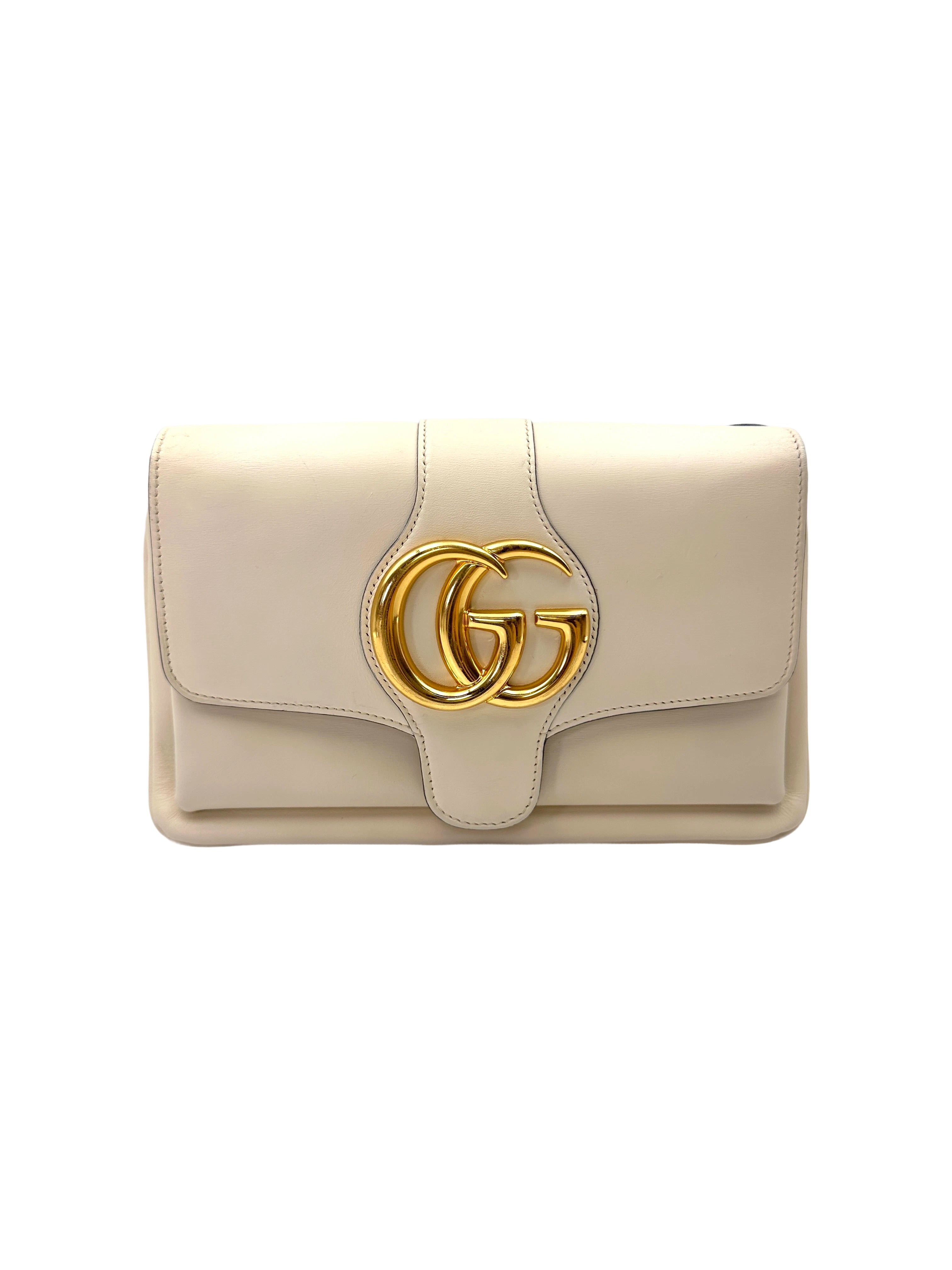 Gucci Arli White Leather Shoulder Bag GG1169