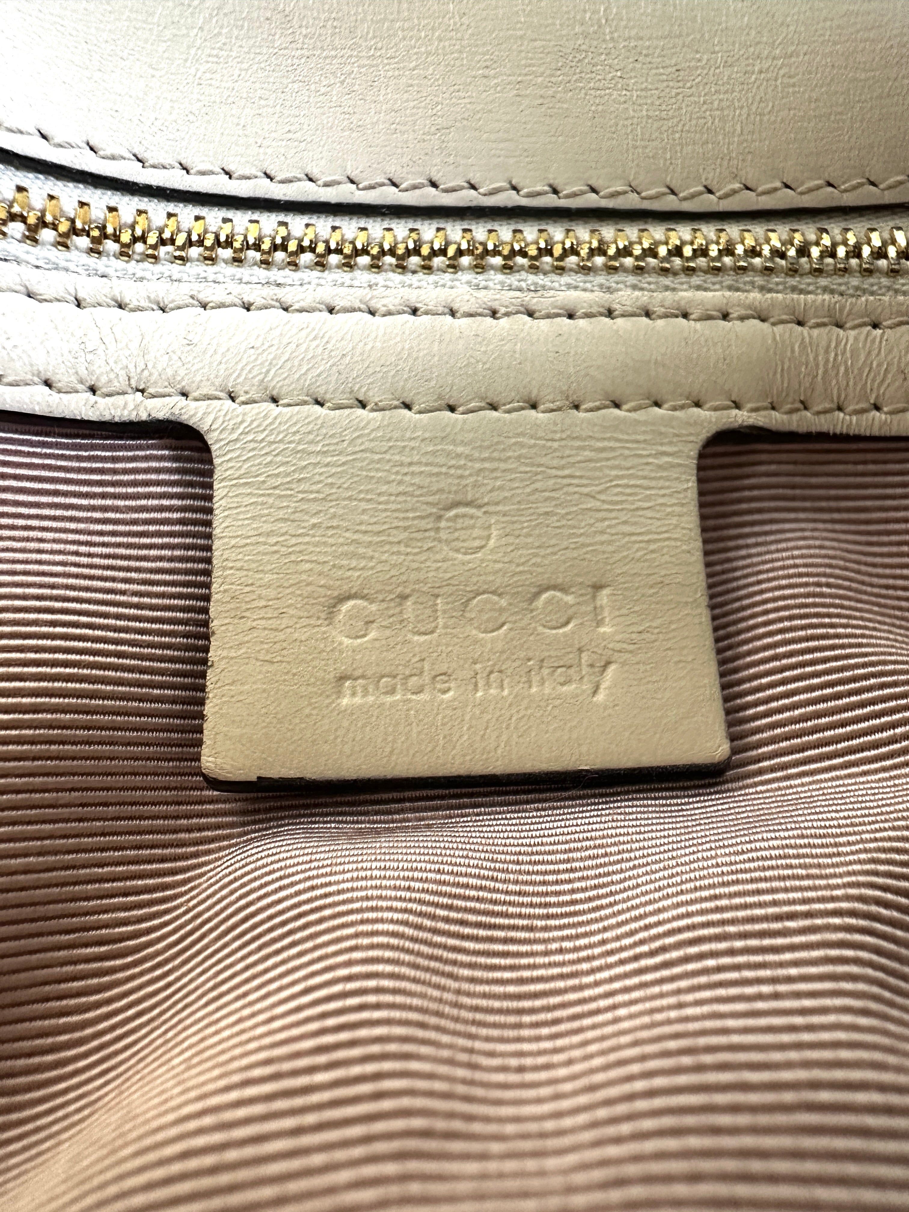 Gucci Arli White Leather Shoulder Bag GG1169