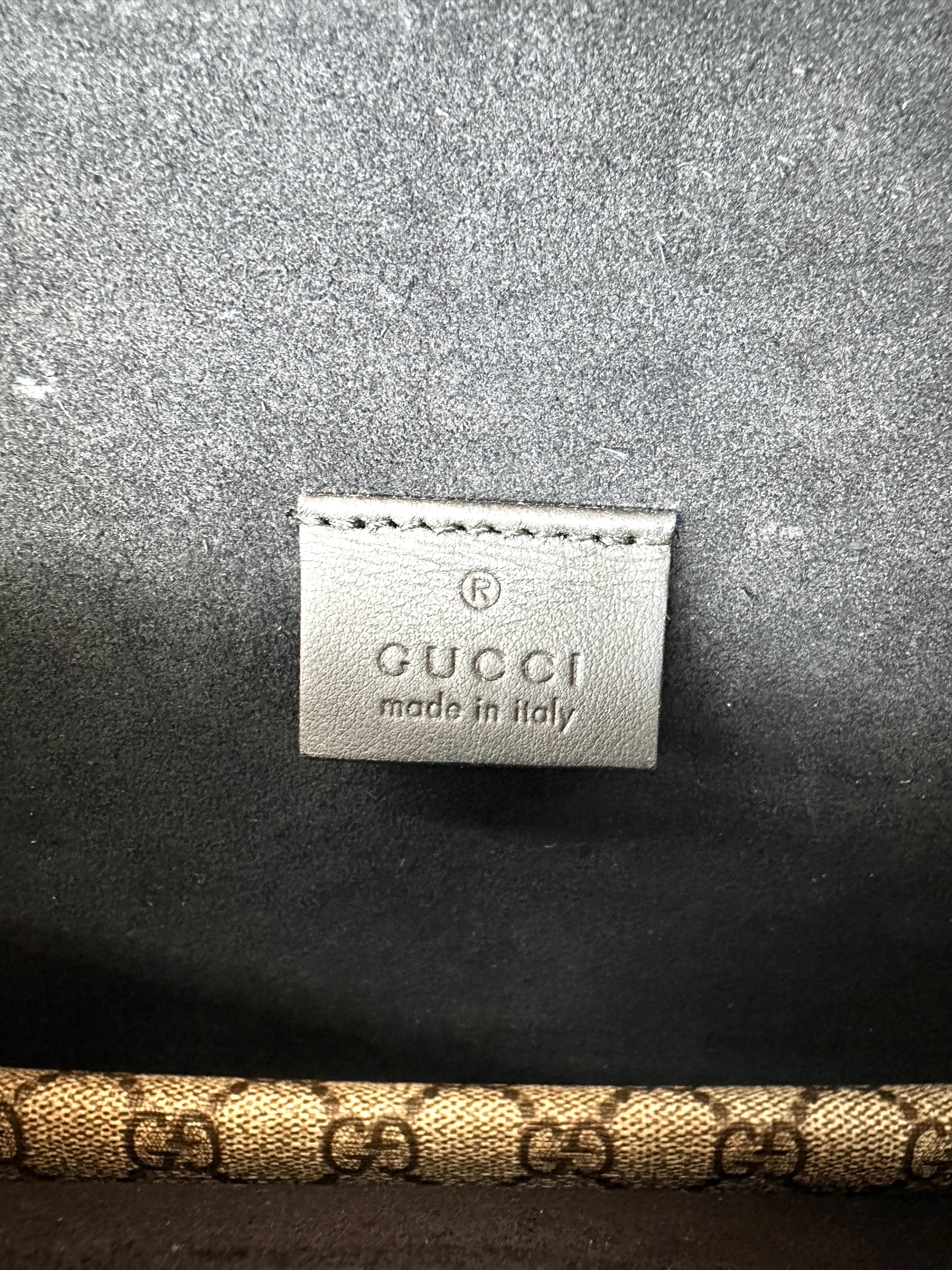 Gucci Dionysus GG Supreme Canvas Shoulder Bag With Black Trim GG1177