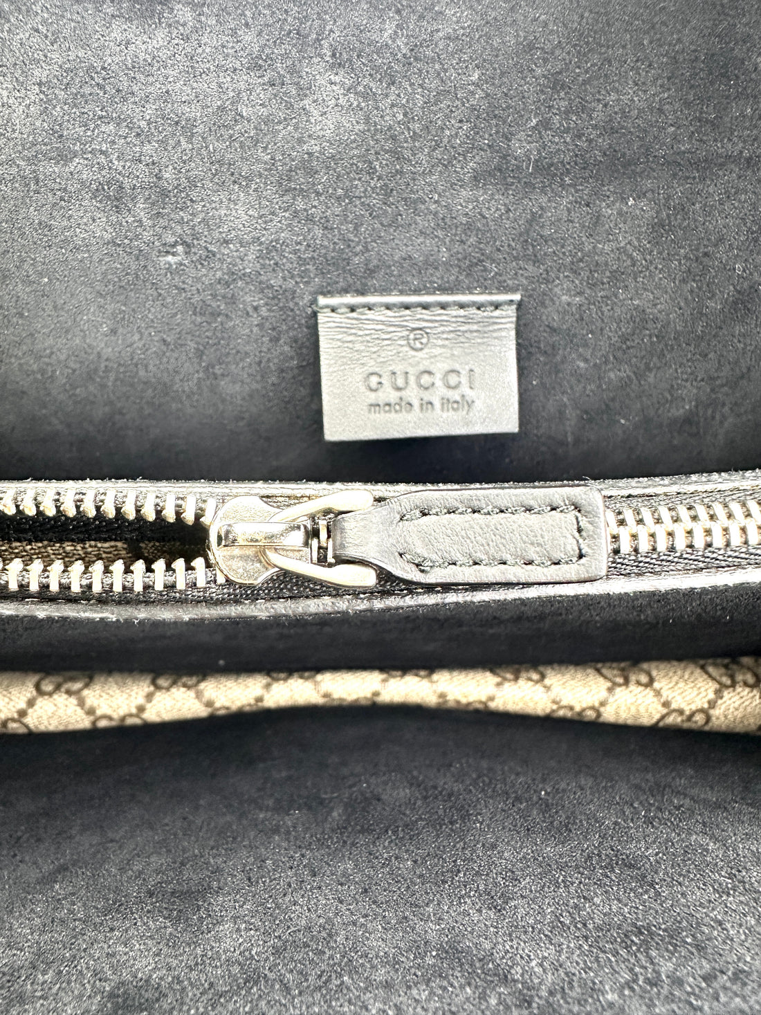Gucci Dionysus GG Supreme Canvas Shoulder Bag With Black Trim GG1177