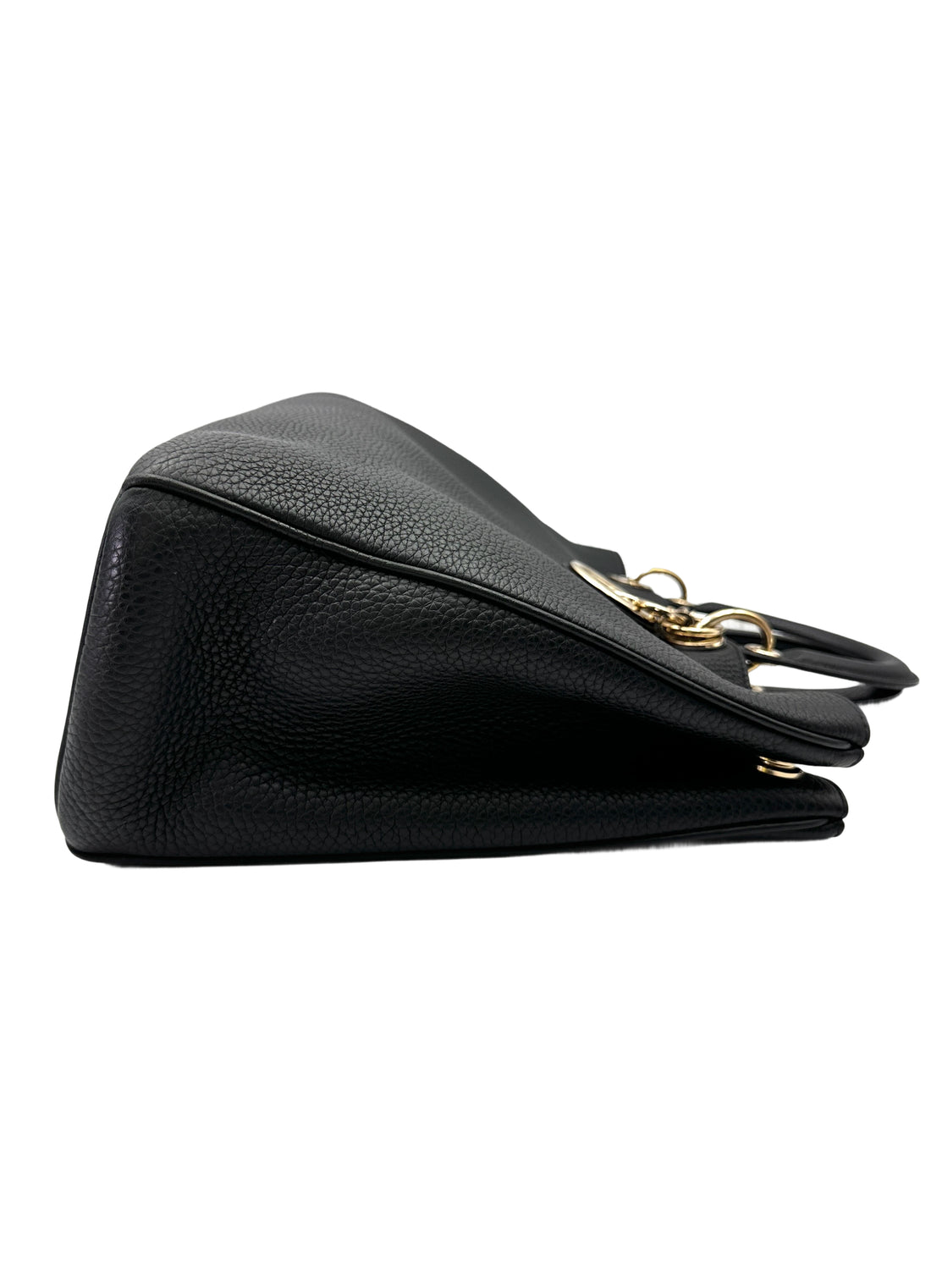 Christian Dior Diorissimo Black Leather Top Handle Bag DR768