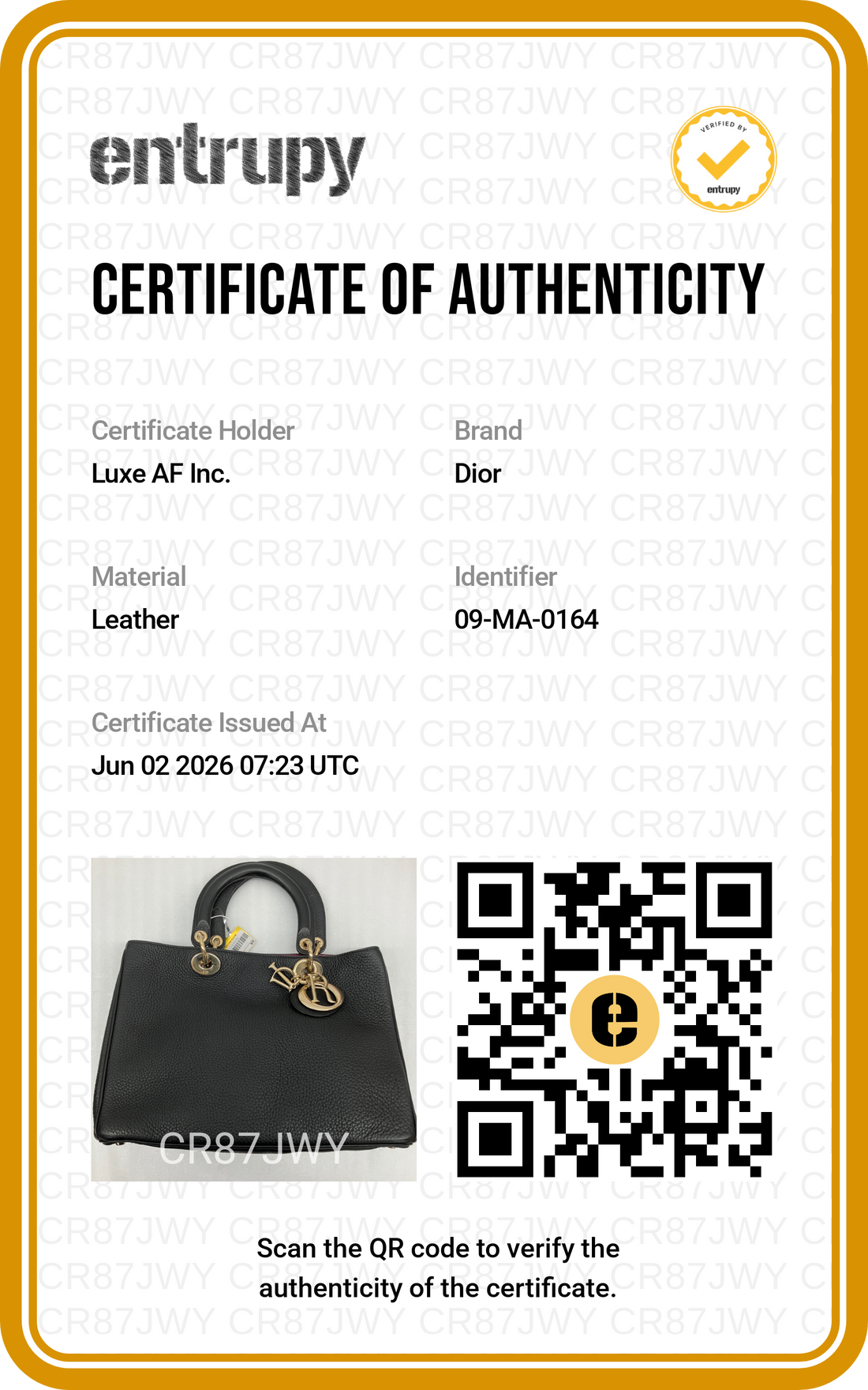 Christian Dior Diorissimo Black Leather Large Size Top Handle Bag DR770